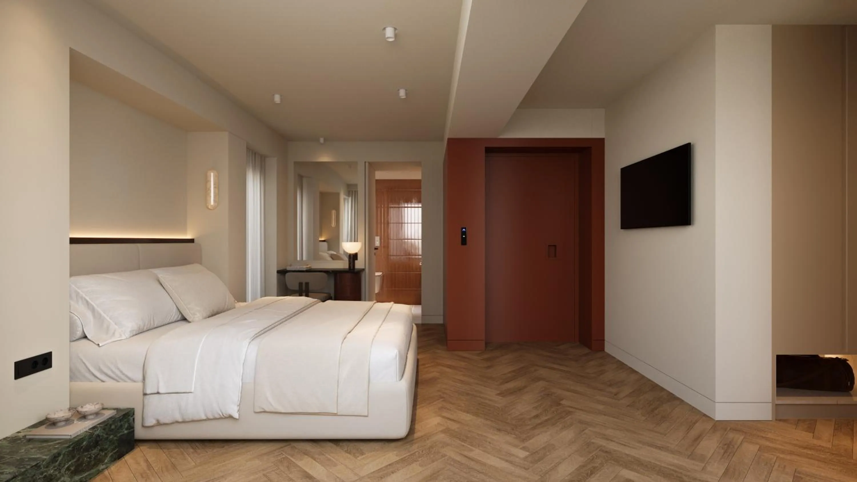 Bedroom, Bed in Bellen Athens Ηotel