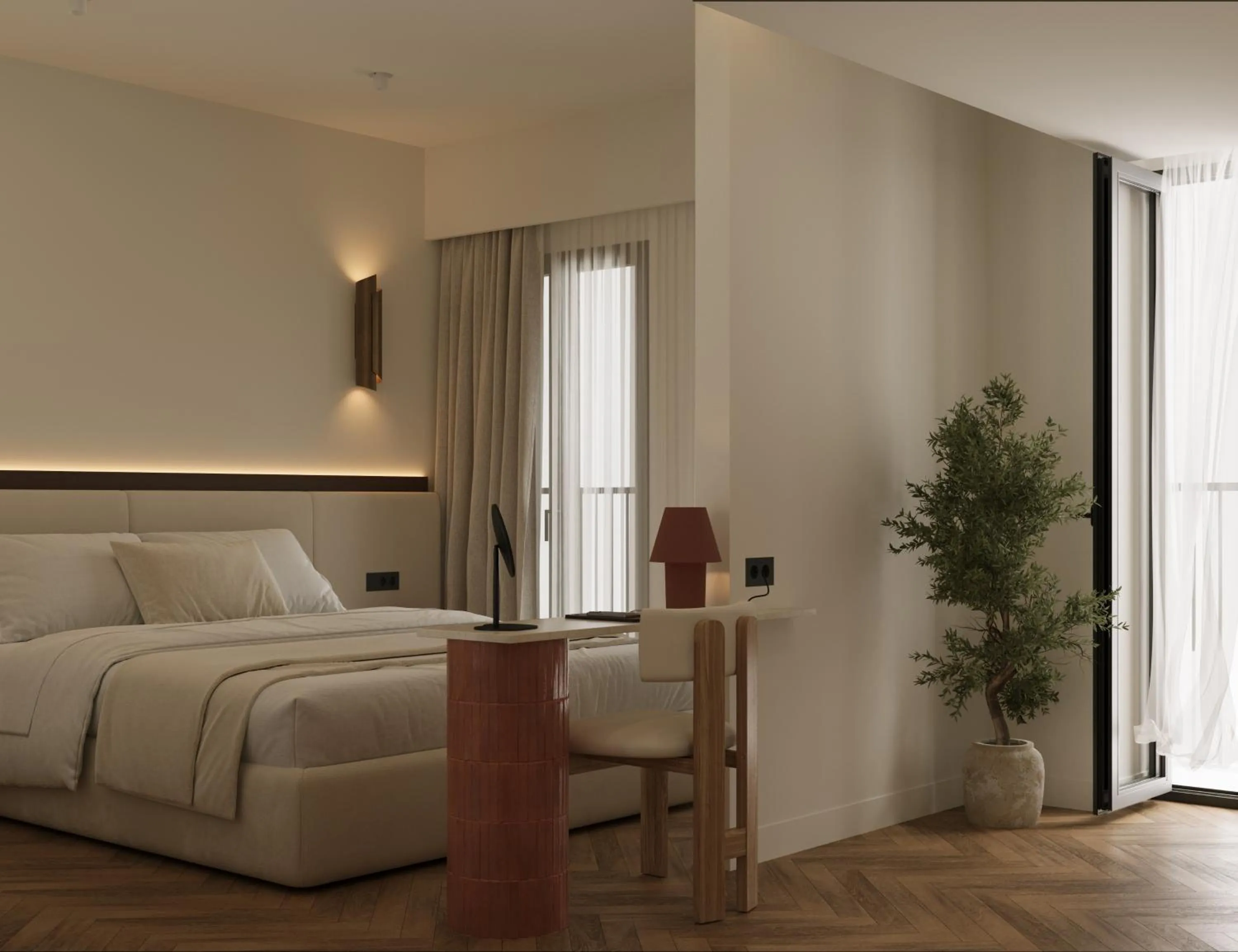 Bedroom, Bed in Bellen Athens Ηotel