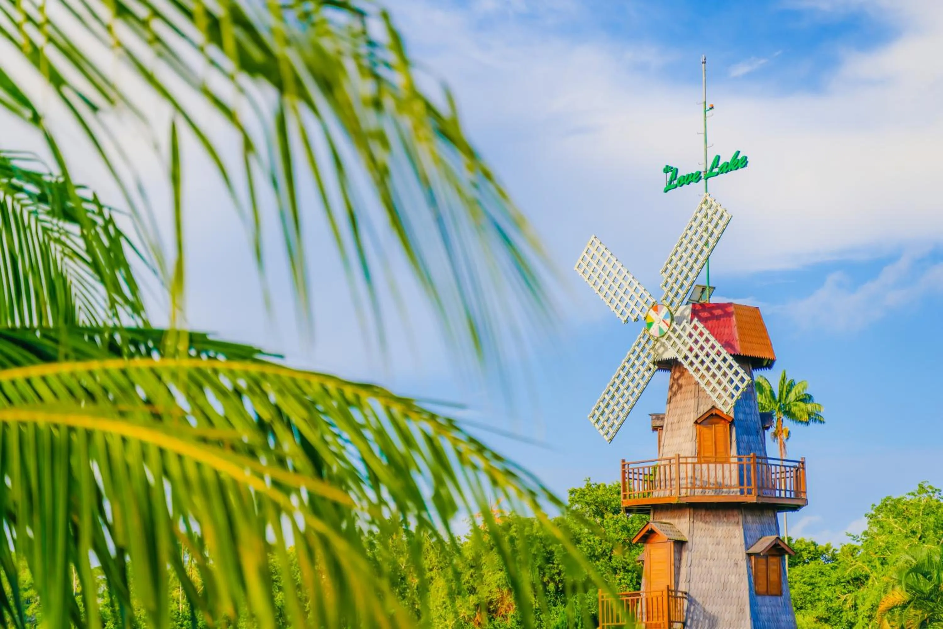 Garden view in de Bintan Villa