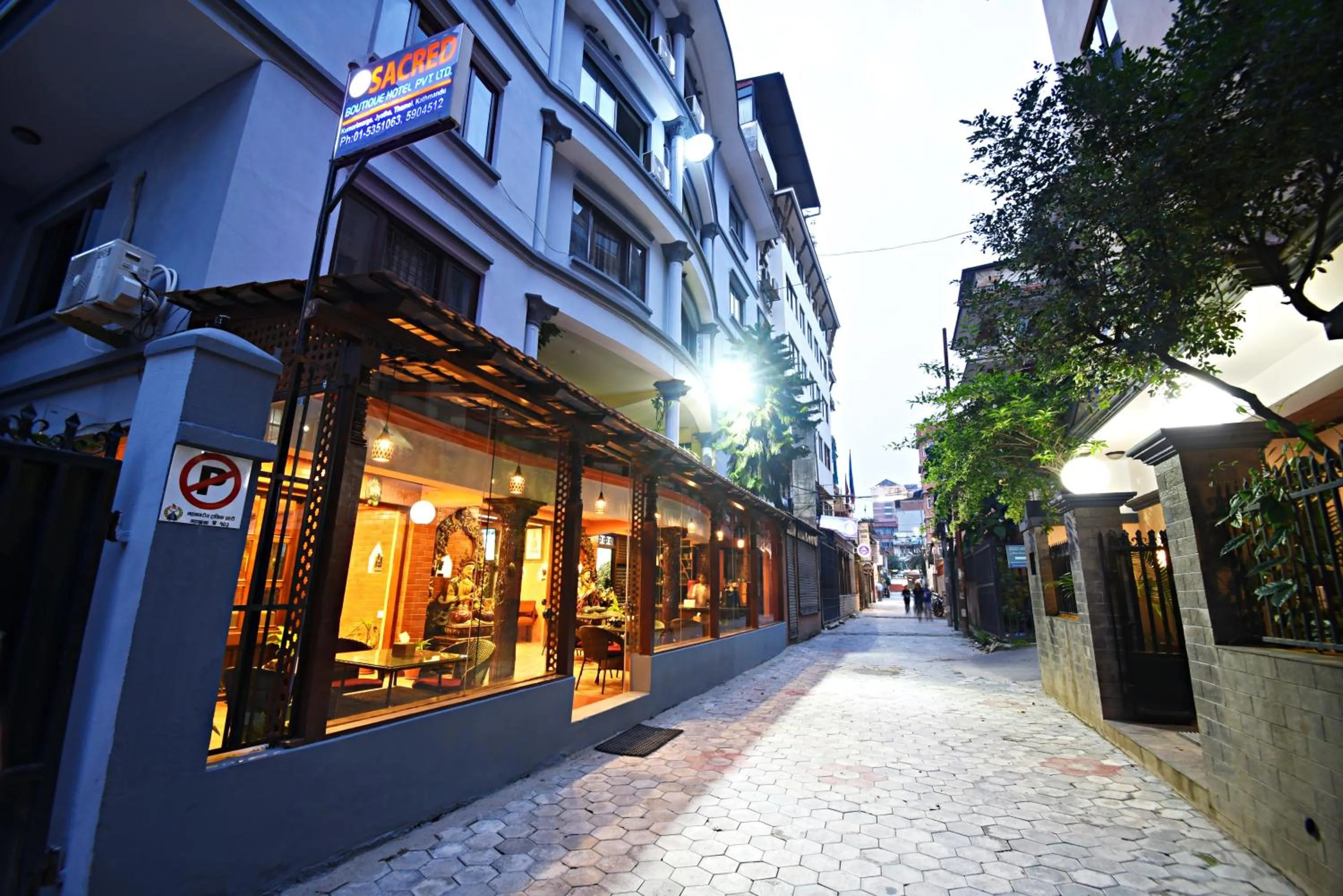 Facade/entrance in Sacred Boutique Hotel