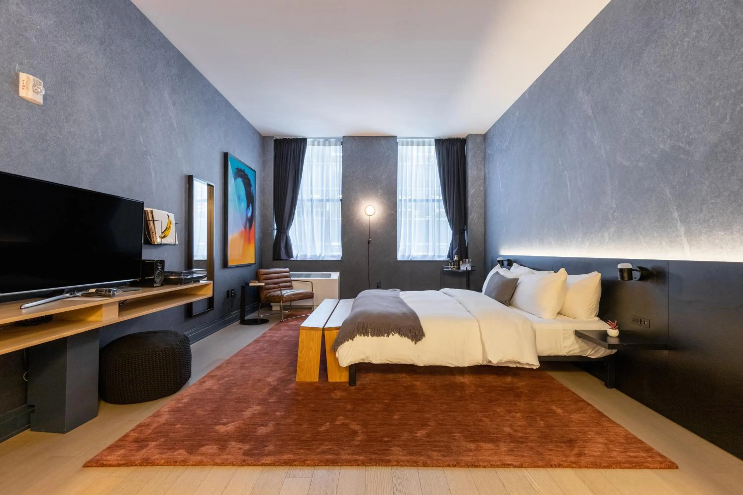 Bed in Mint House at 70 Pine