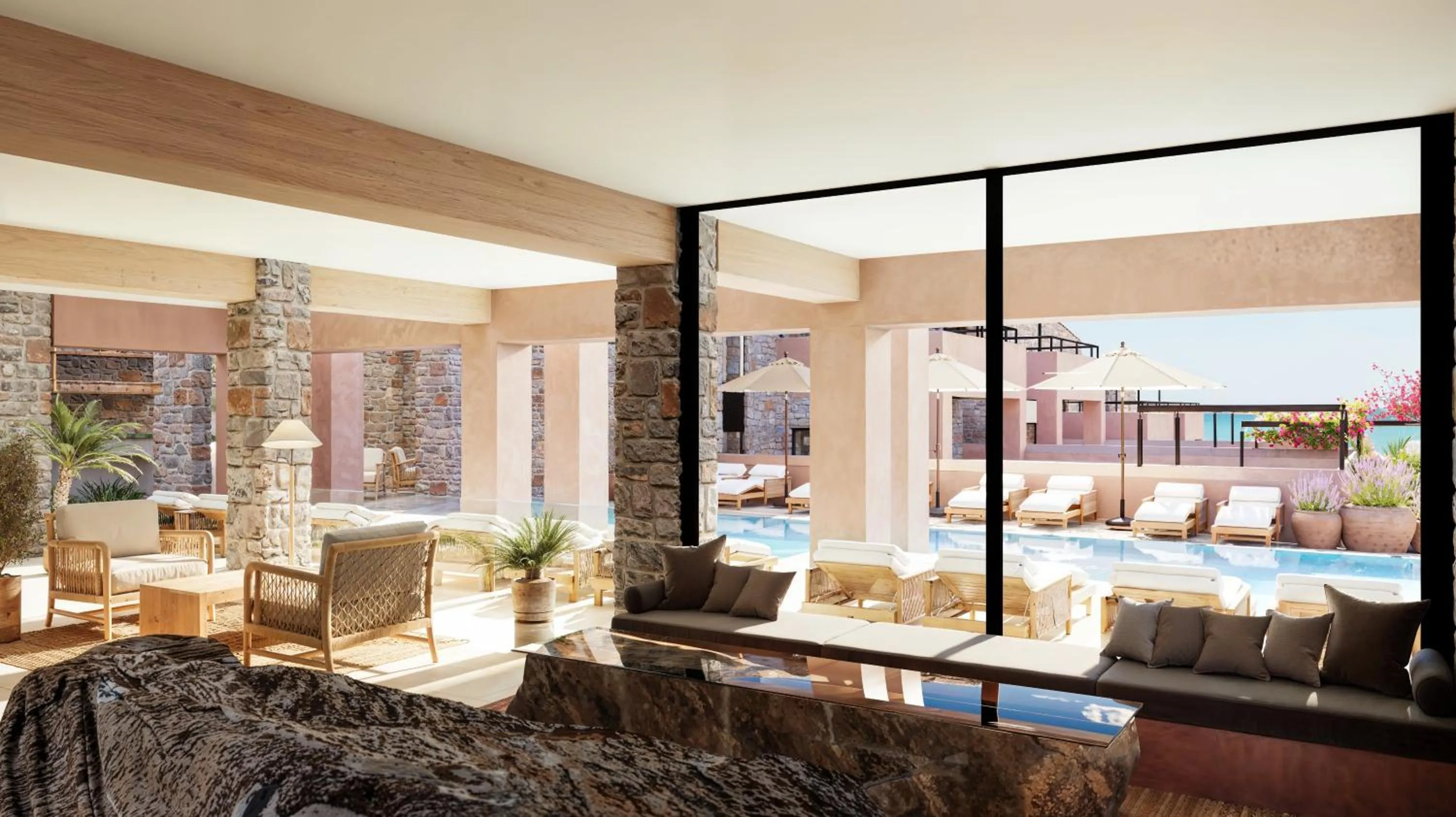 Seating area in Volta Seaside Boutique Hotel