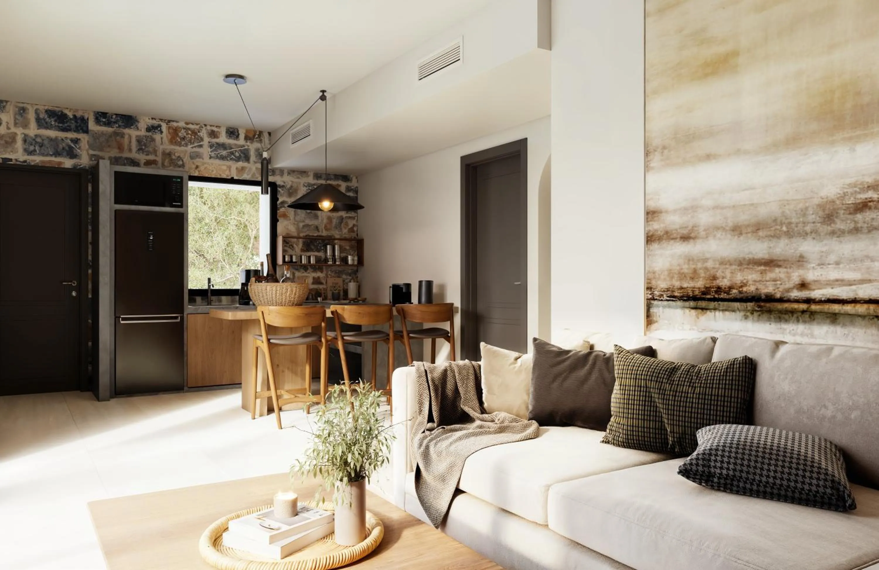 Living room in Volta Seaside Boutique Hotel