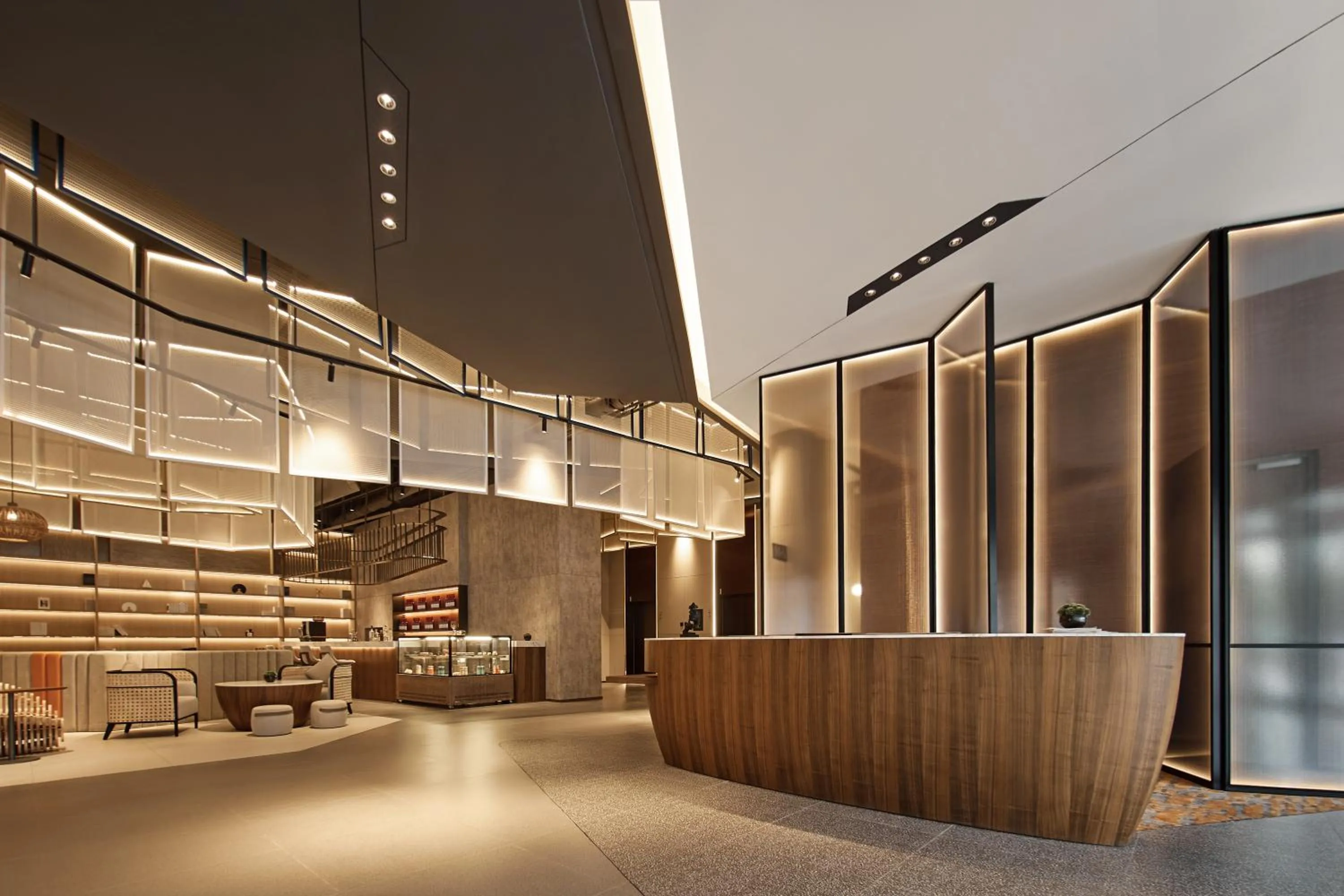Lobby or reception in Novotel Yinchuan Lanxigu