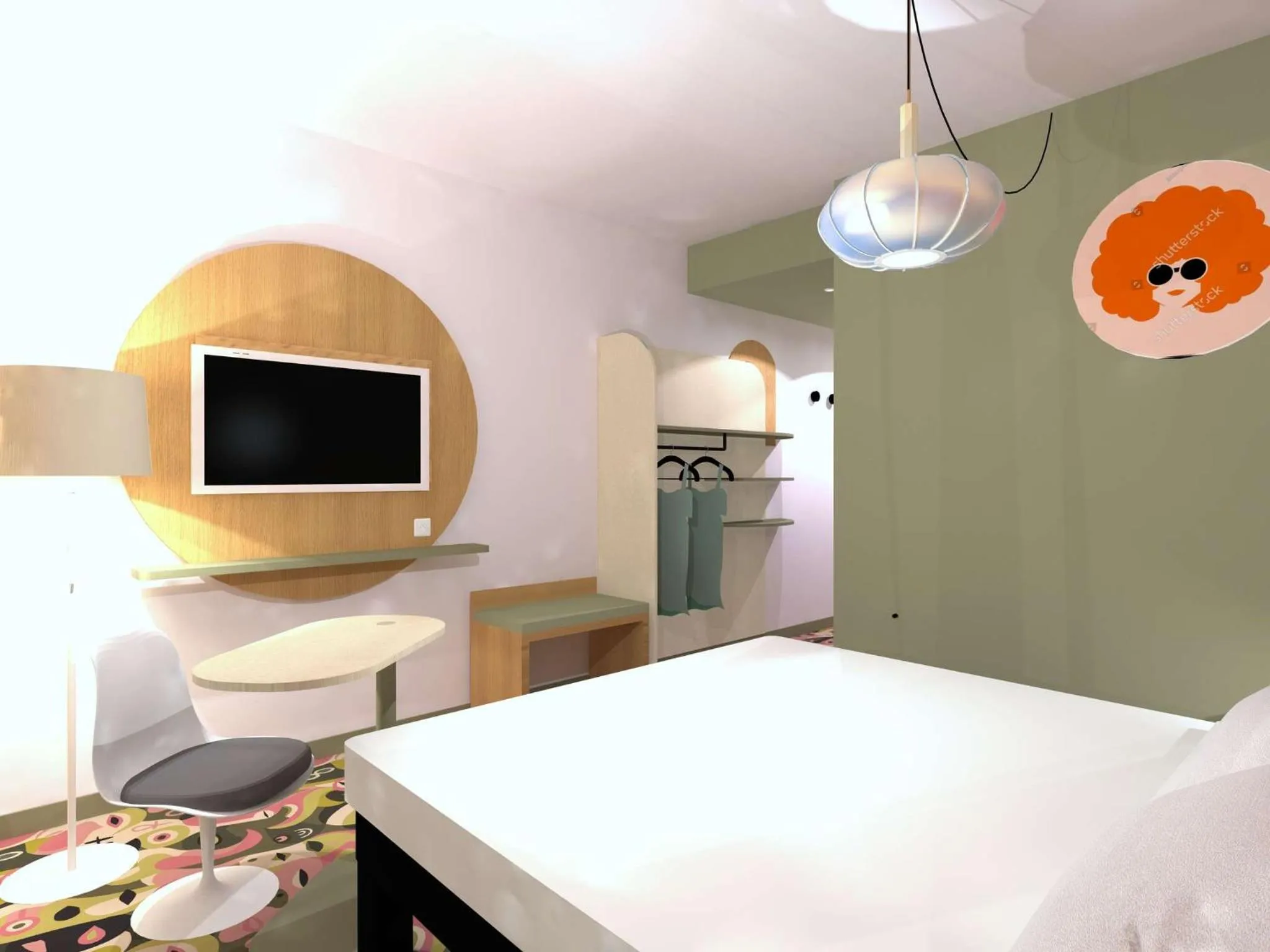 TV and multimedia, Bed in ibis Styles Metz Centre