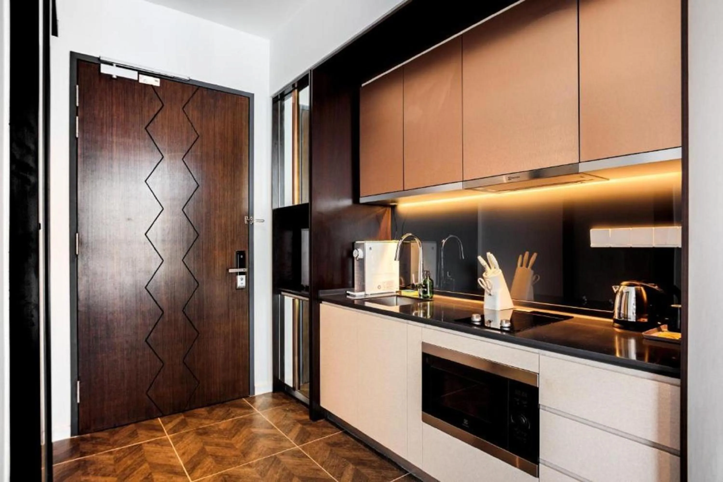 Kitchen or kitchenette in Scarletz Service Suites KLCC
