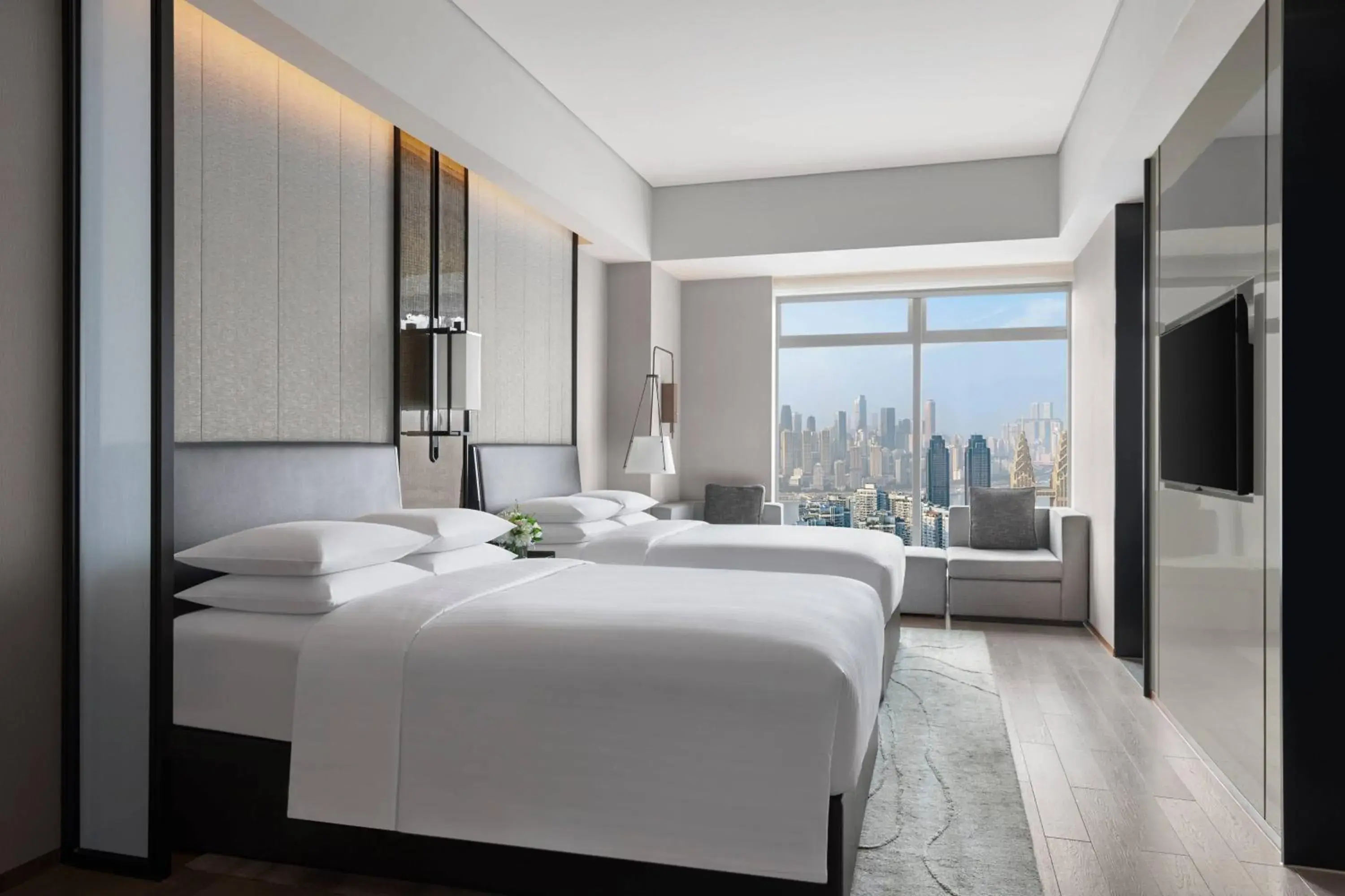Exclusive Twin Room with river view in Chongqing Marriott Hotel Exclusive Twin Room with river view in Chongqing Marriott Hotel