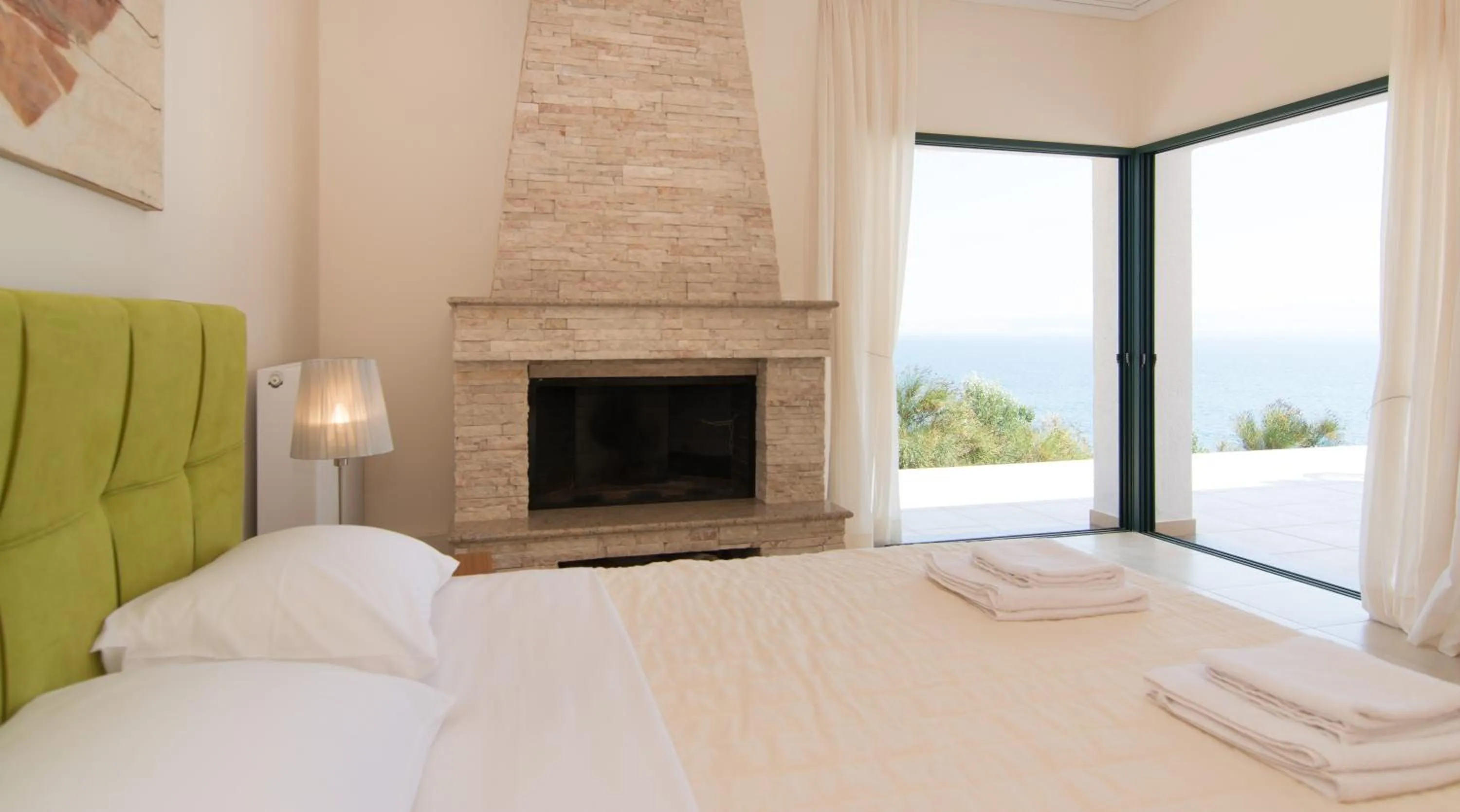 Seating area, Bed in Angelbay Bungalows