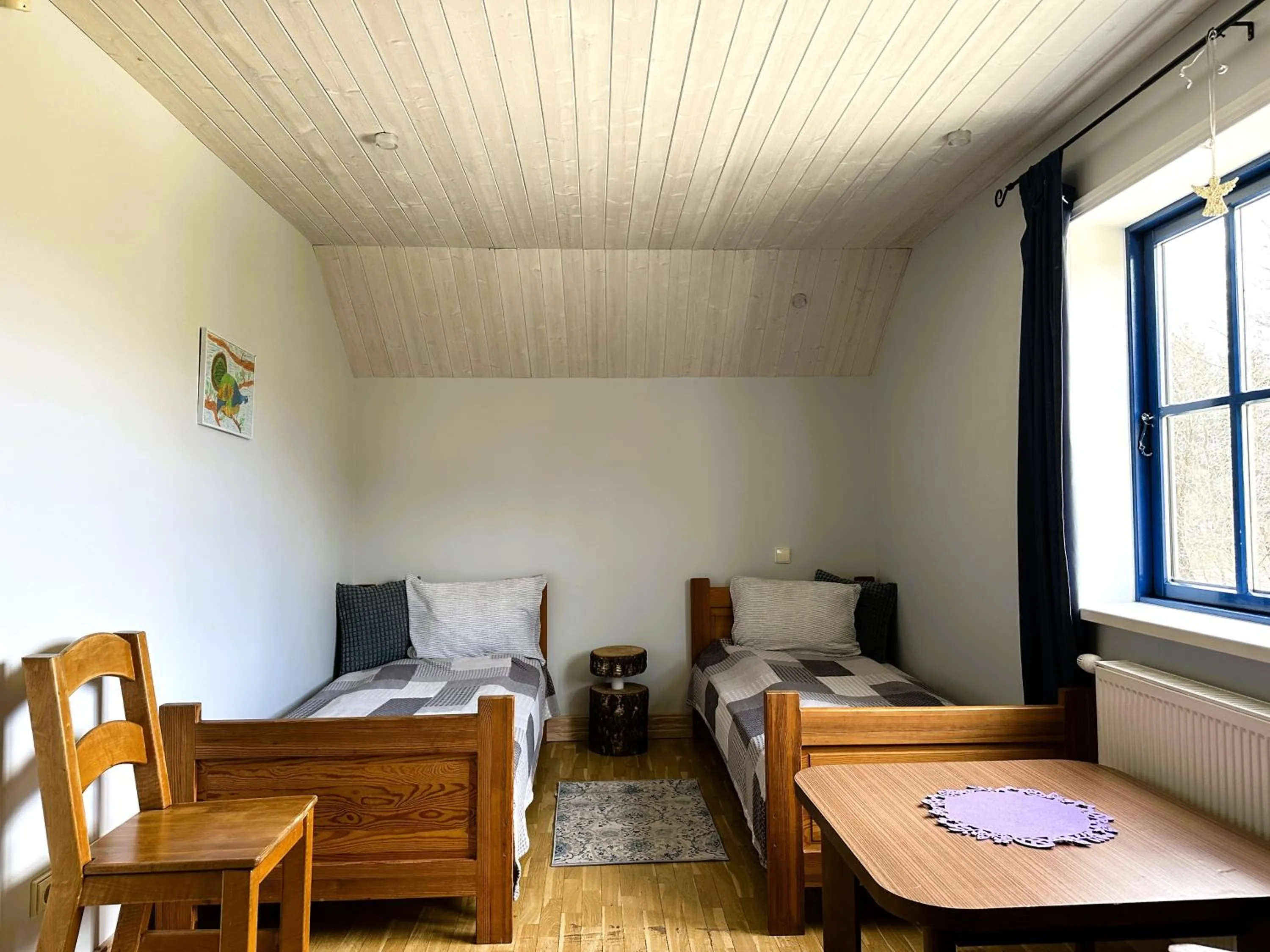 Bed in North Lakeside Villa Plateliai