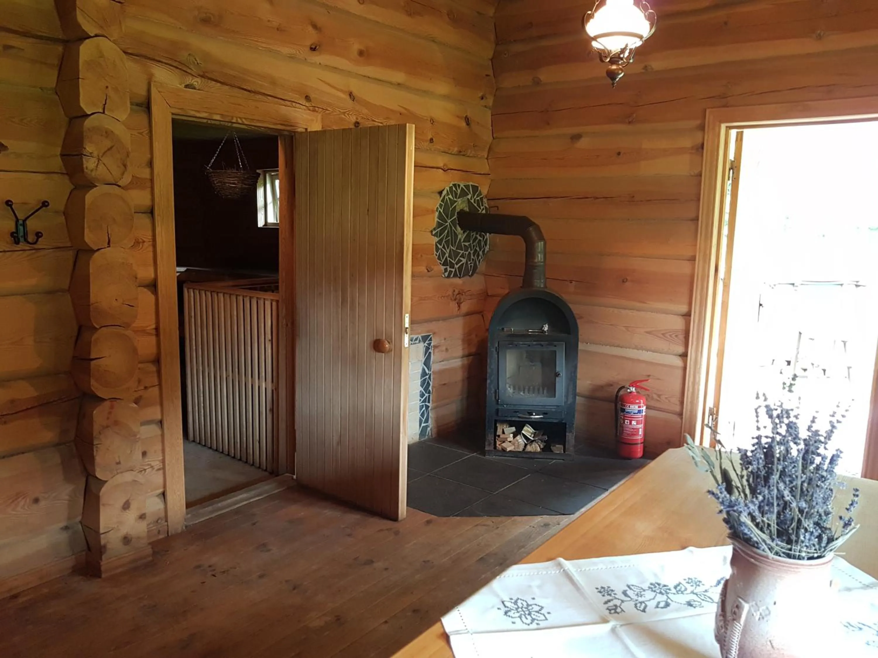 Sauna in North Lakeside Villa Plateliai