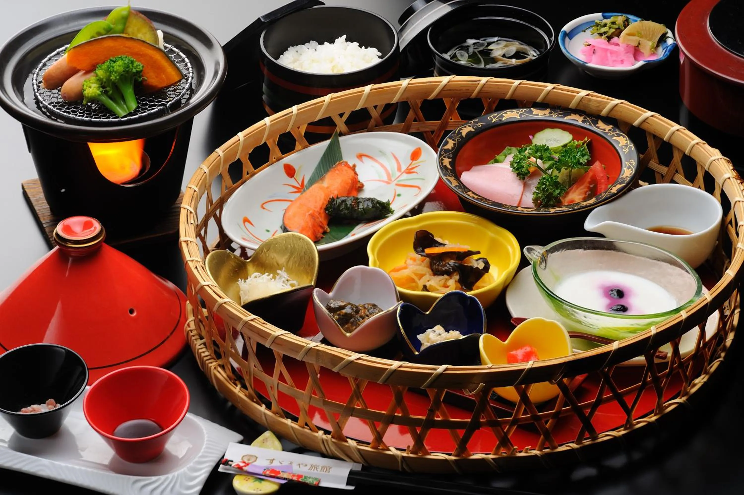 Asian breakfast in Suzukiya Ryokan