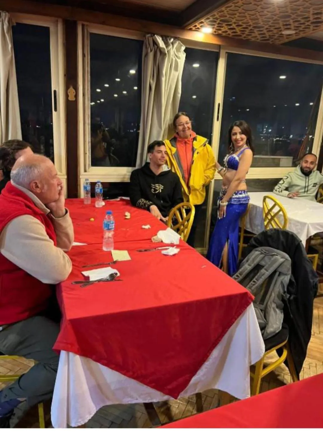 People in Falcon pyramids inn