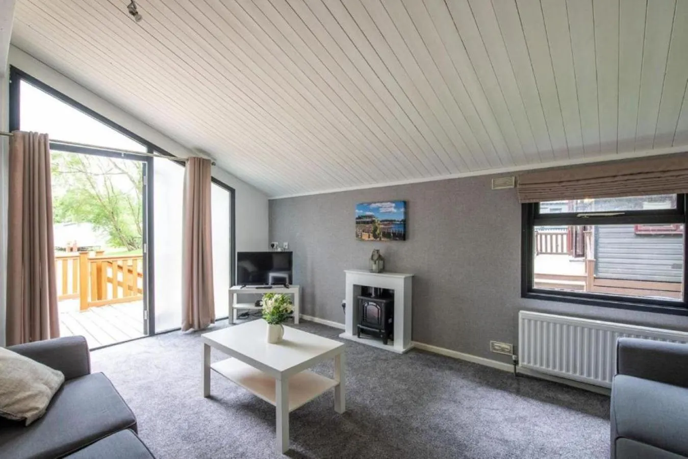 Living room in Barmouth Bay Holiday Park