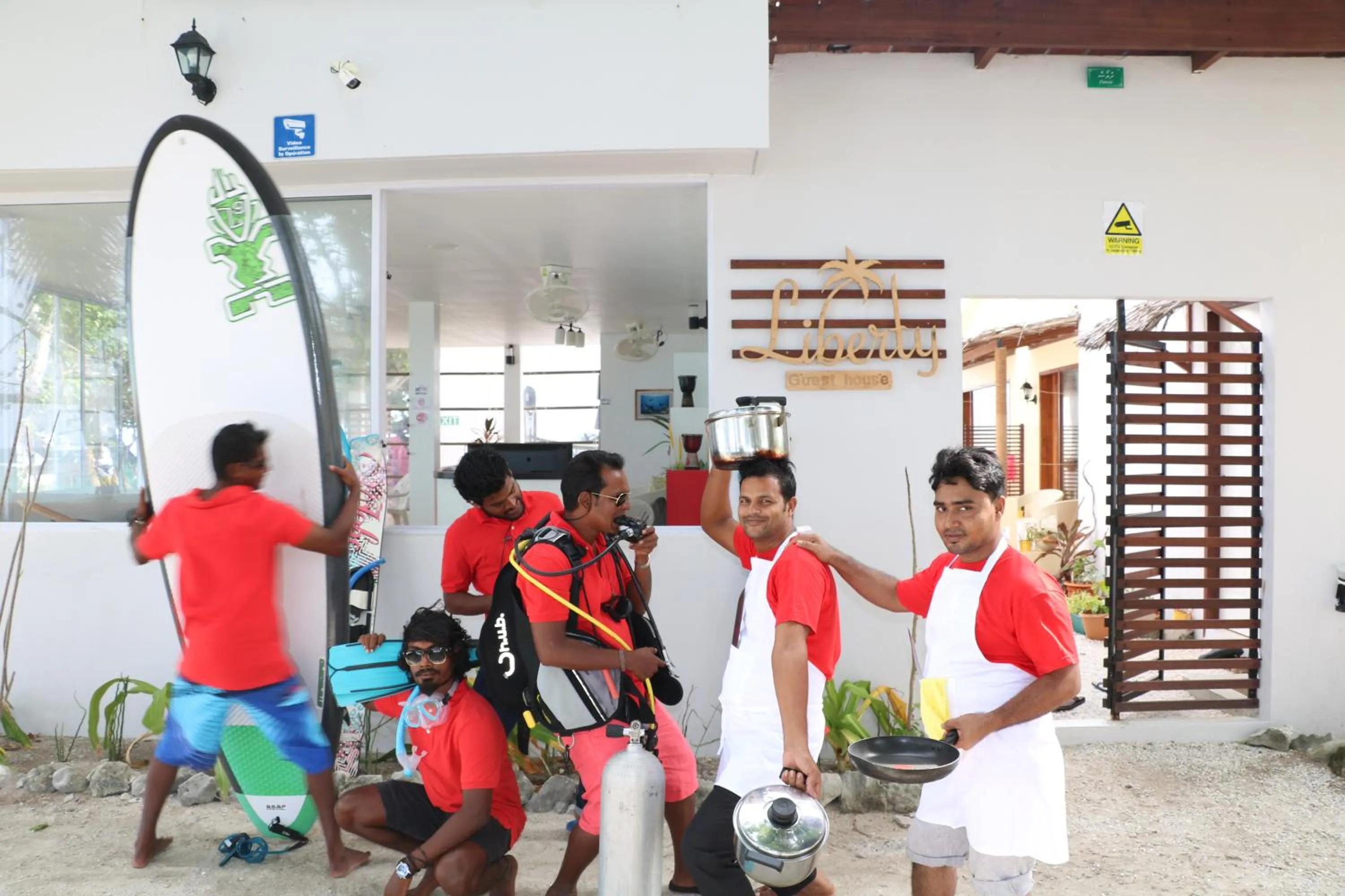 Property building in Liberty Guesthouse Maldives