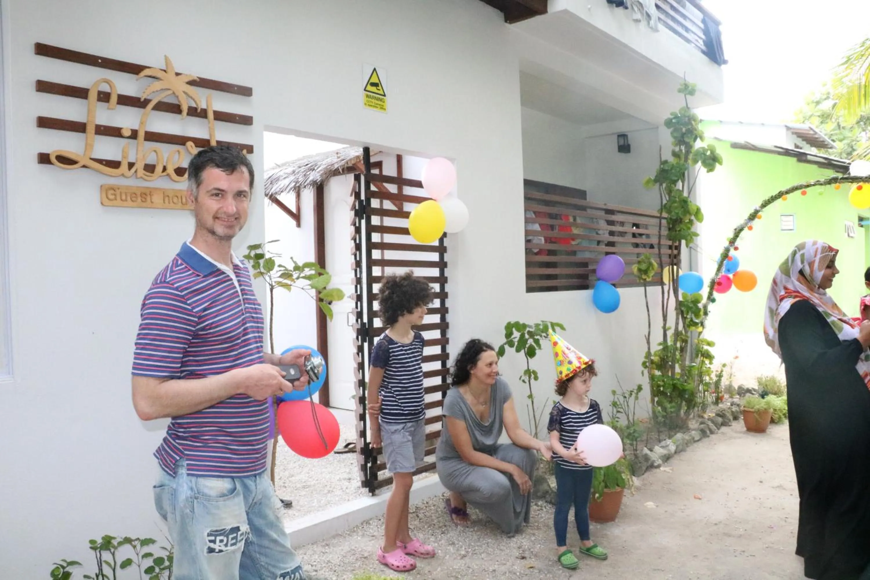group of guests in Liberty Guesthouse Maldives