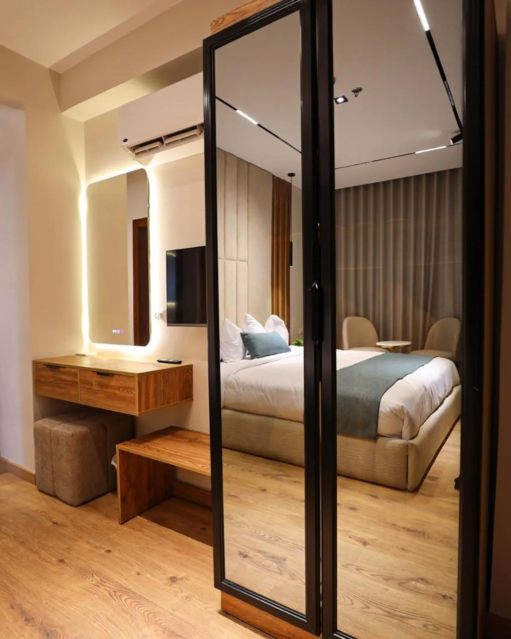 Bed in Palacio Pyramids Hotel