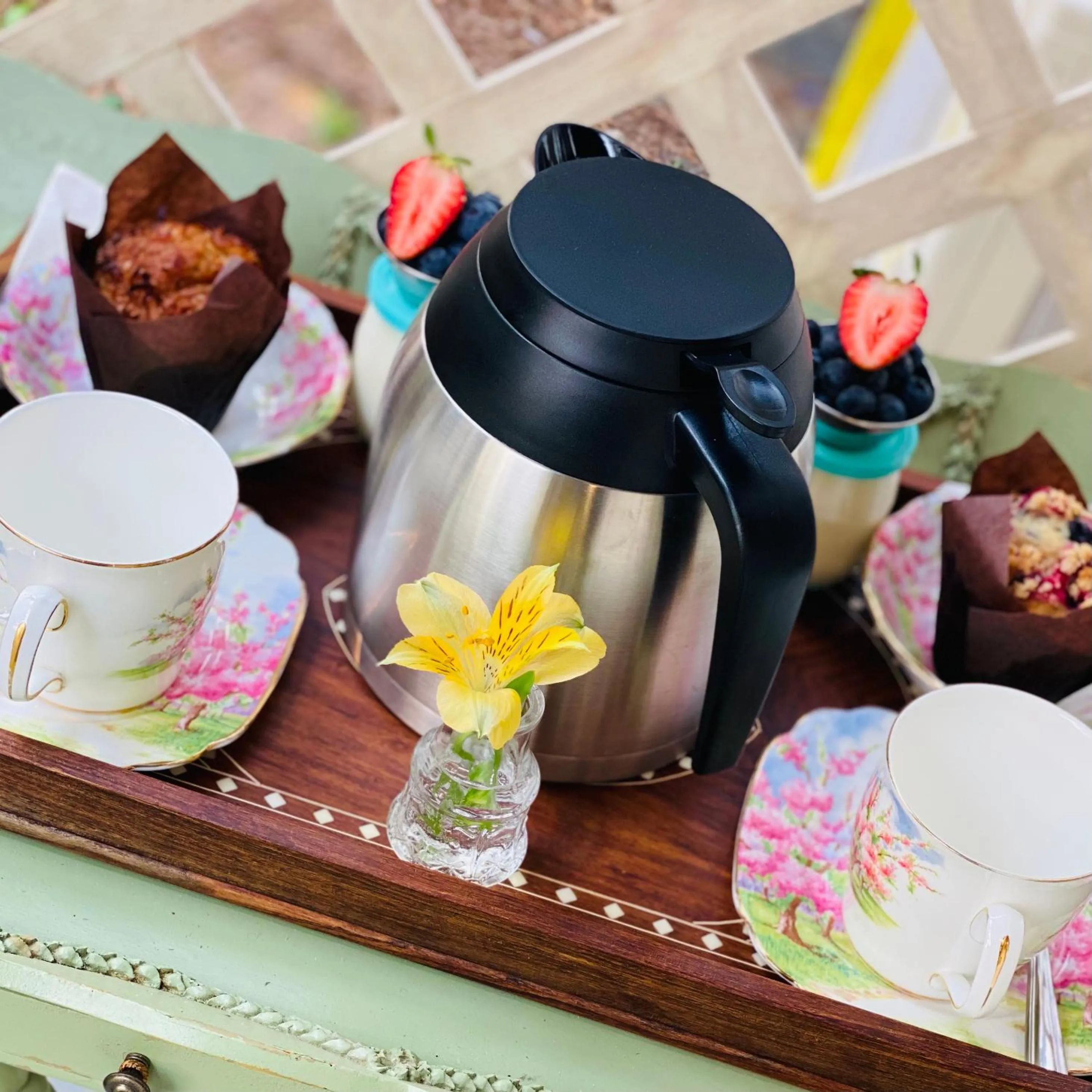 Continental breakfast in Princess and the Pea Hotel