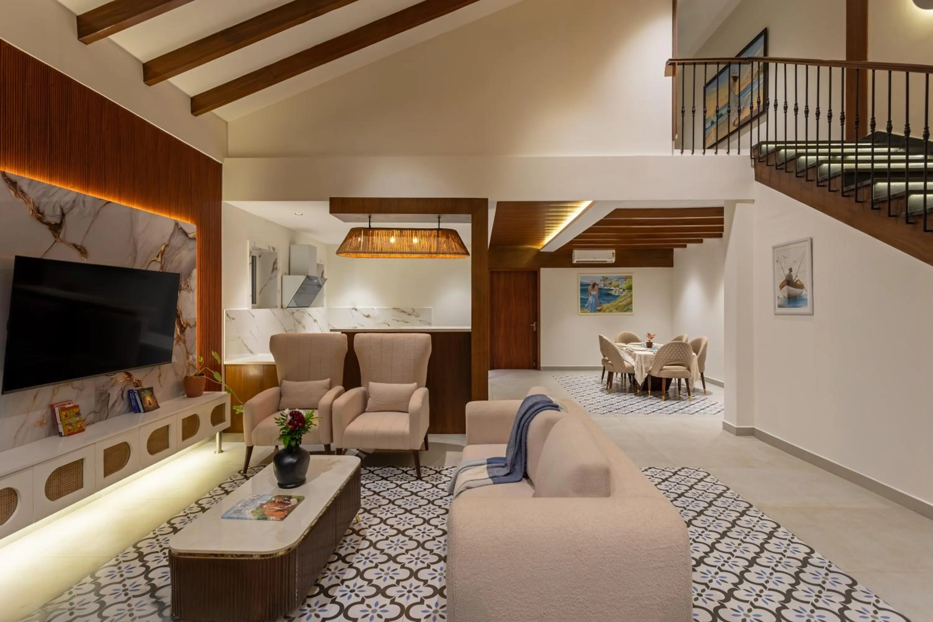 Living room in Lamrin Morjim Goa