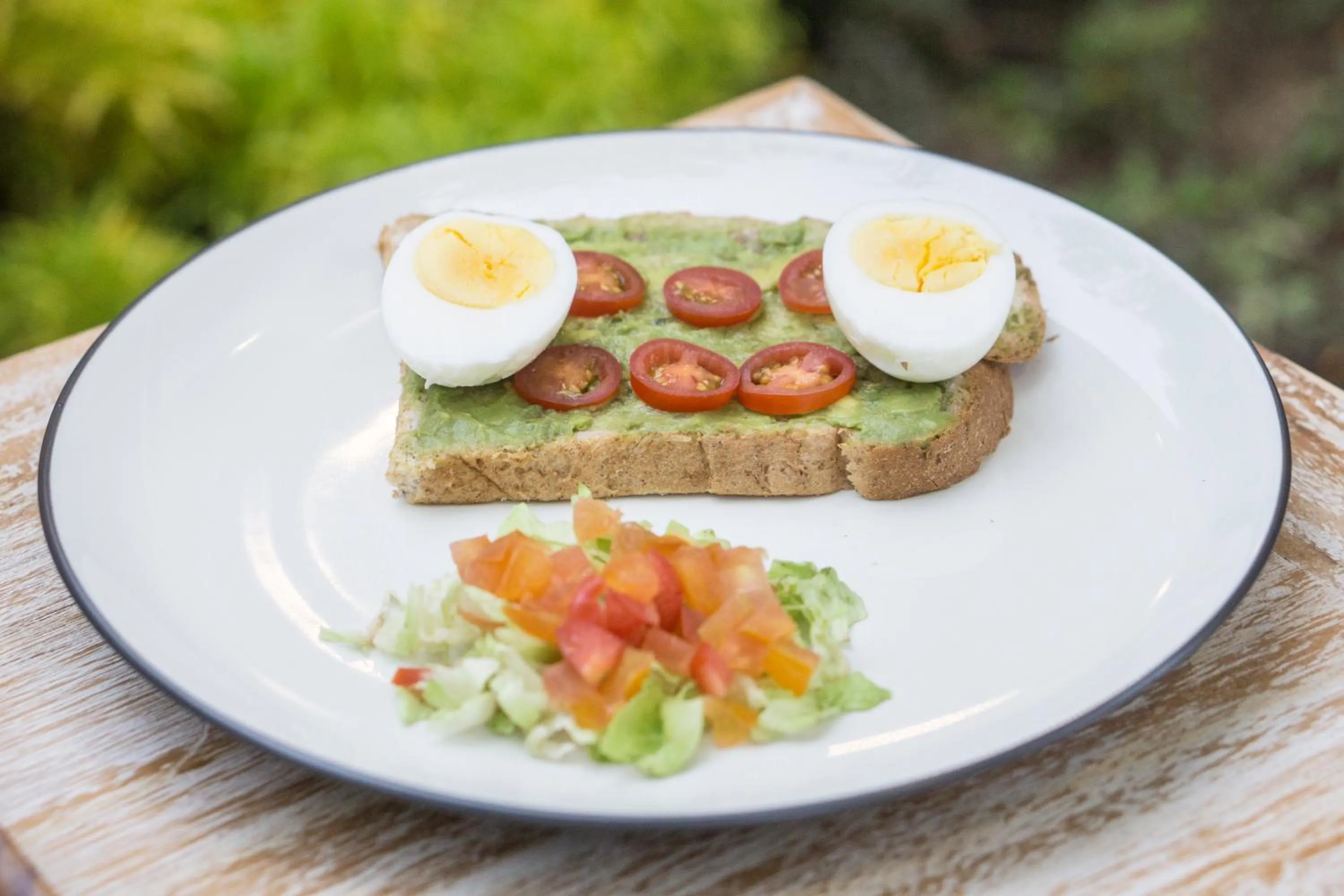 American breakfast in Ubud Tropical Garden