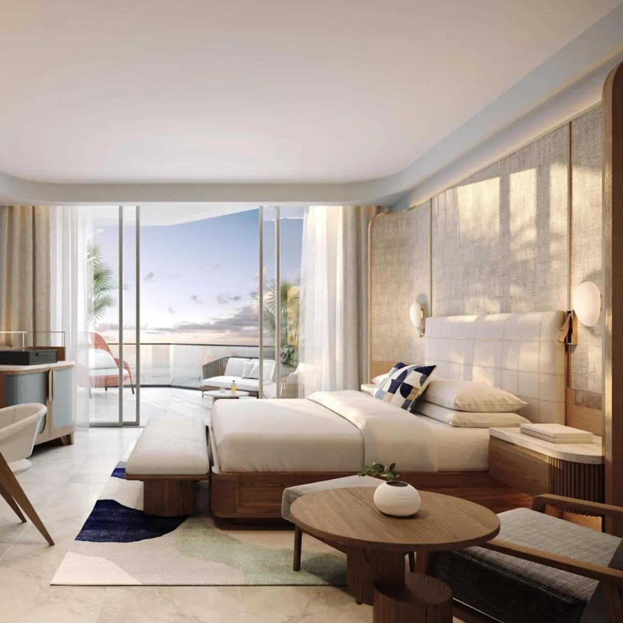 Bed in The Westerly At Hilton Aruba Caribbean Resort