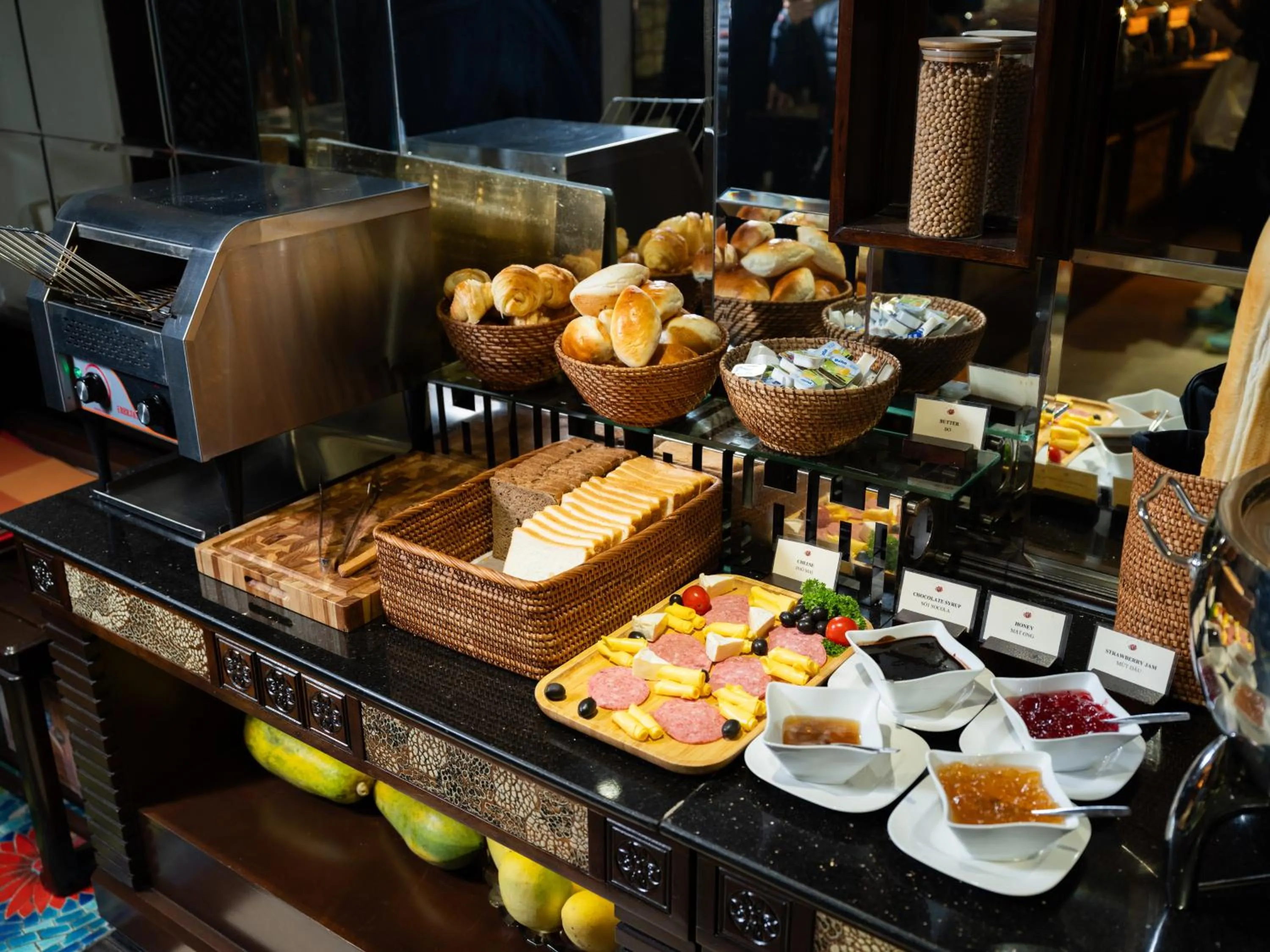 Buffet breakfast in Hanoi Solis Hotel