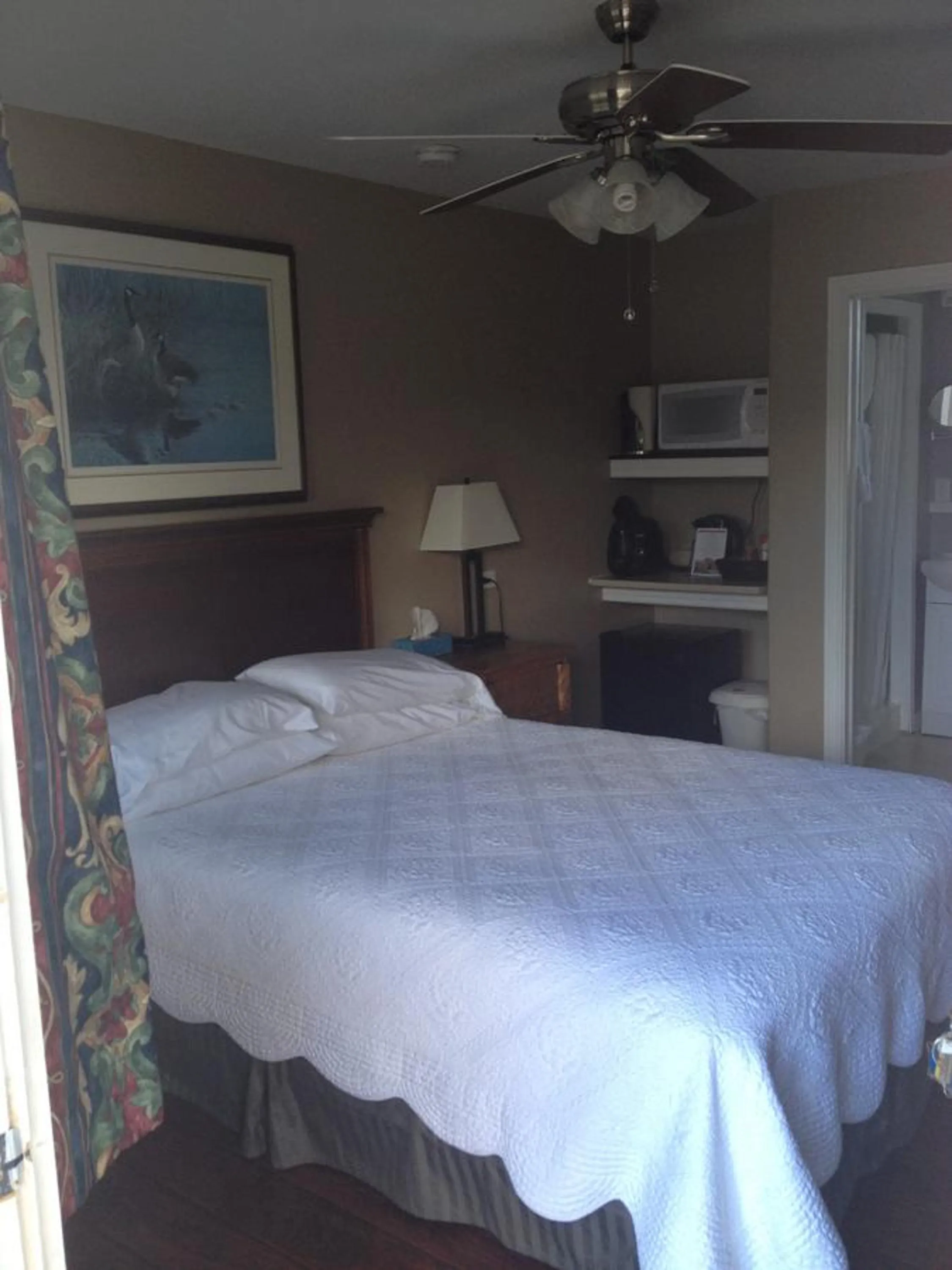 Bed in My Friends Inn Manitoulin