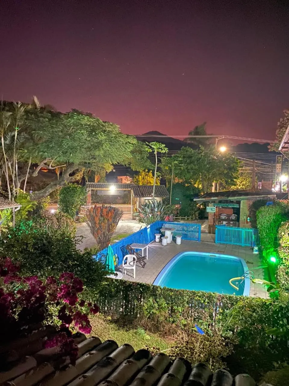 Pool view in Pousada Marujo