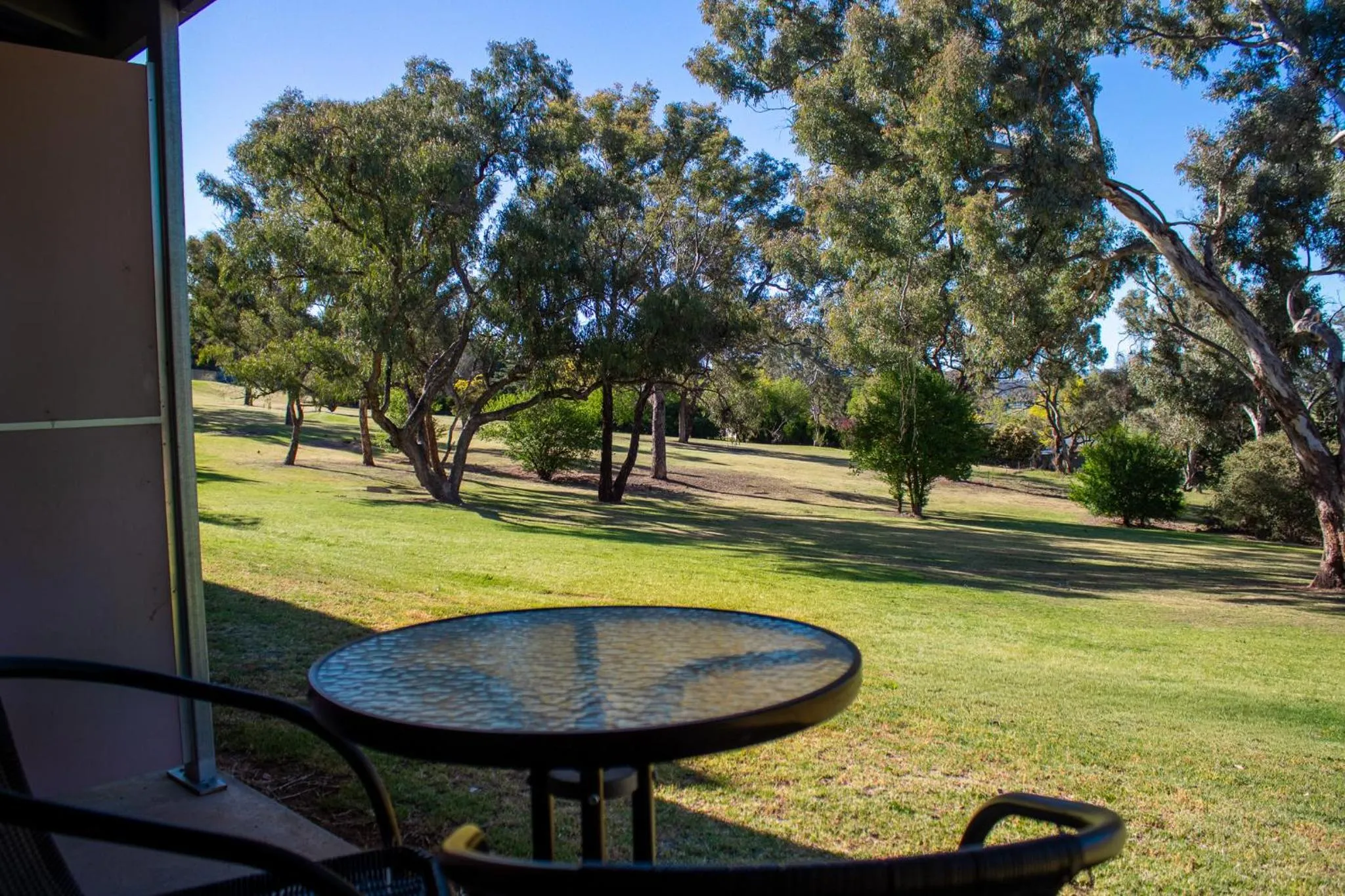 Patio in BATHURST GOLDFIELDS MOTEL at 428 CONROD STRAIGHT MOUNT PANORAMA