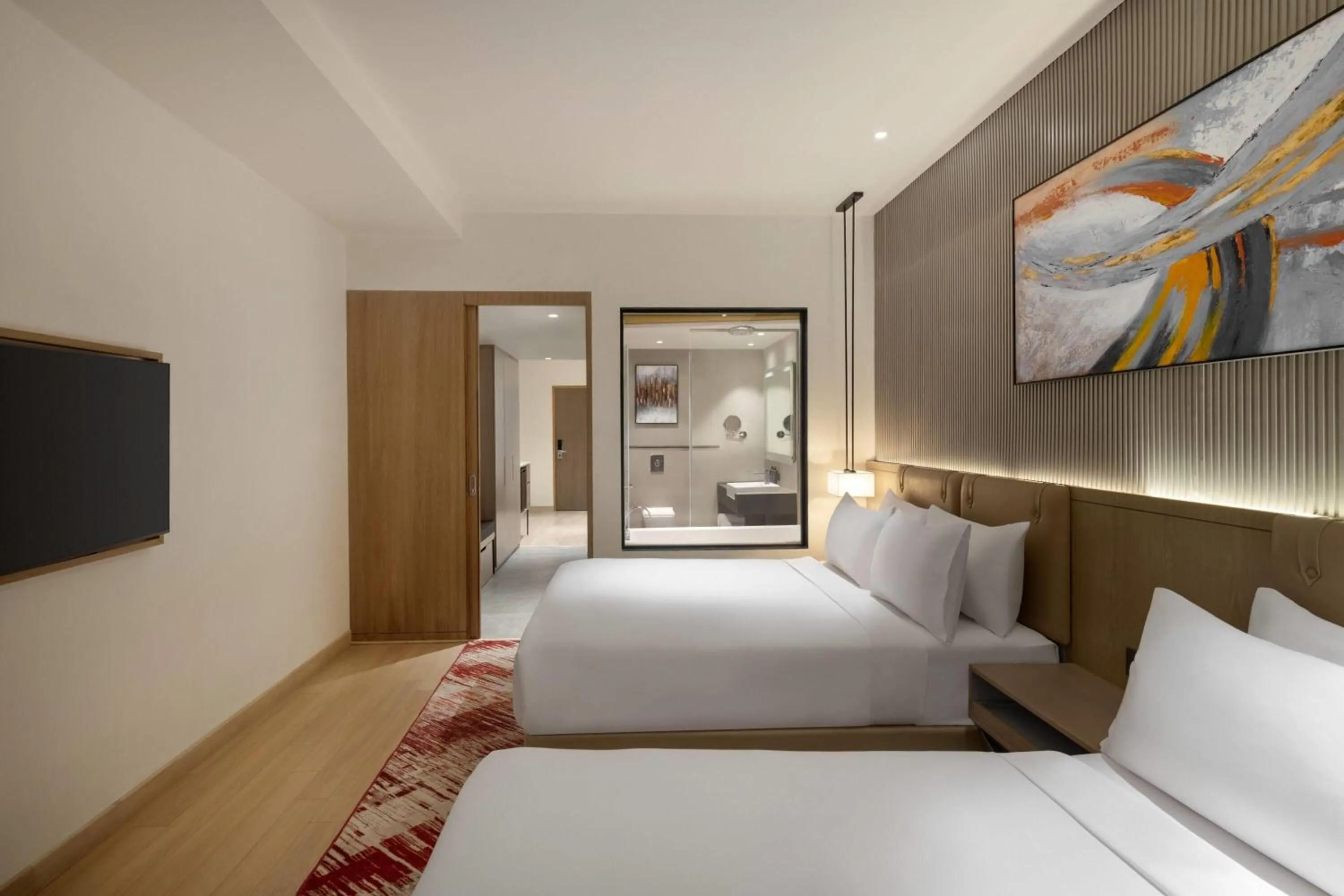 Photo of the whole room, Bed in Ramada by Wyndham Sonipat Murthal