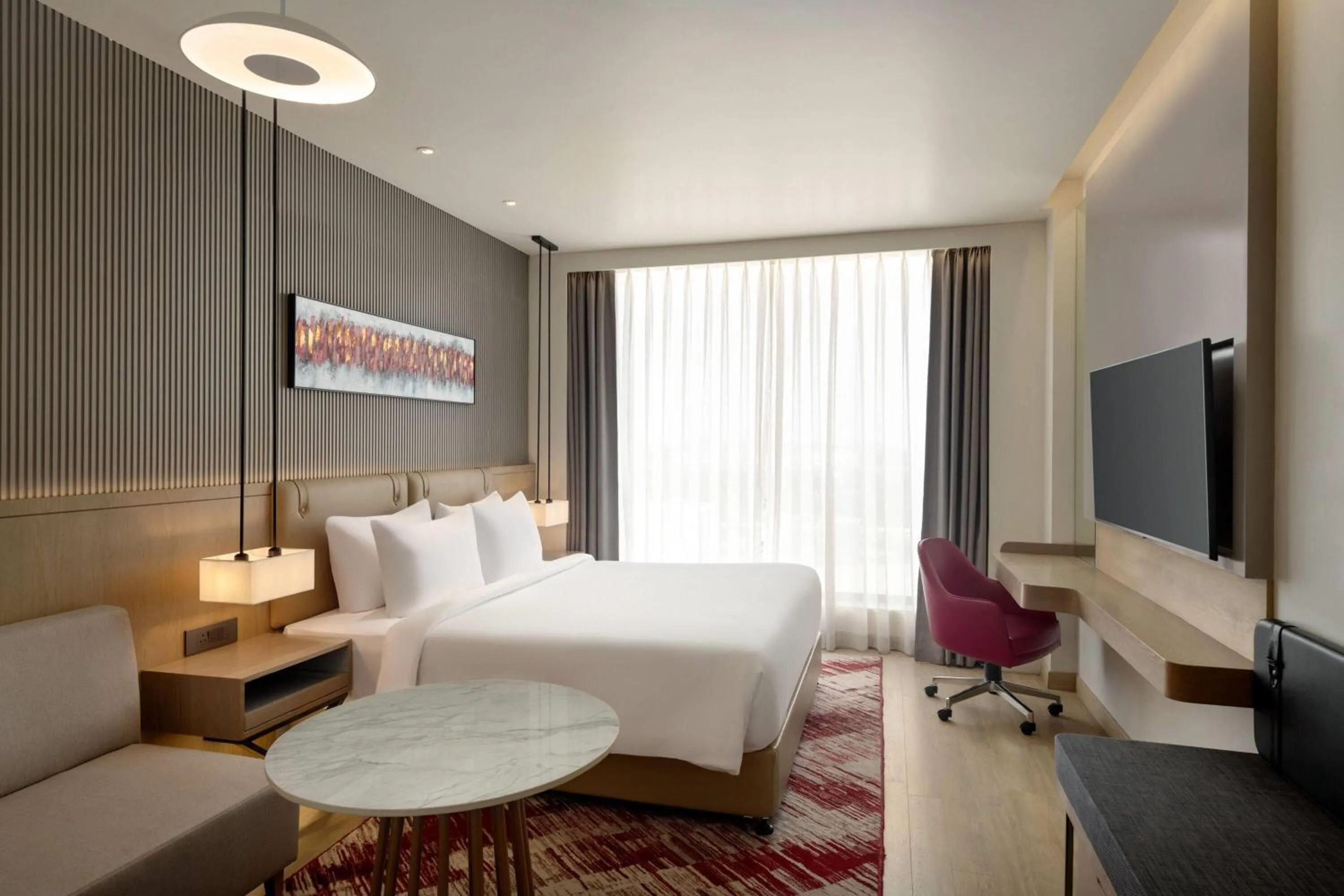 Photo of the whole room, Bed in Ramada by Wyndham Sonipat Murthal