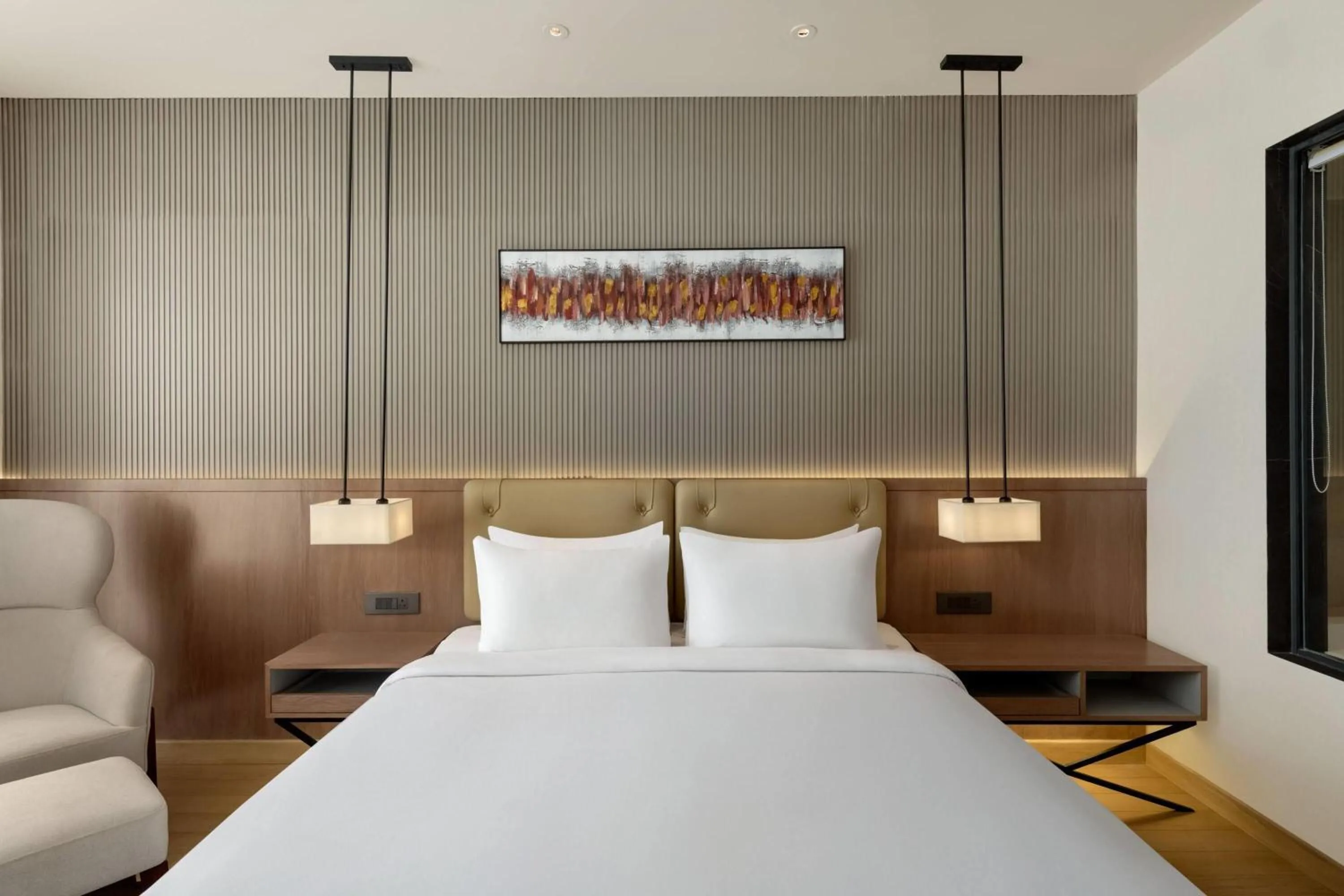 Photo of the whole room, Bed in Ramada by Wyndham Sonipat Murthal