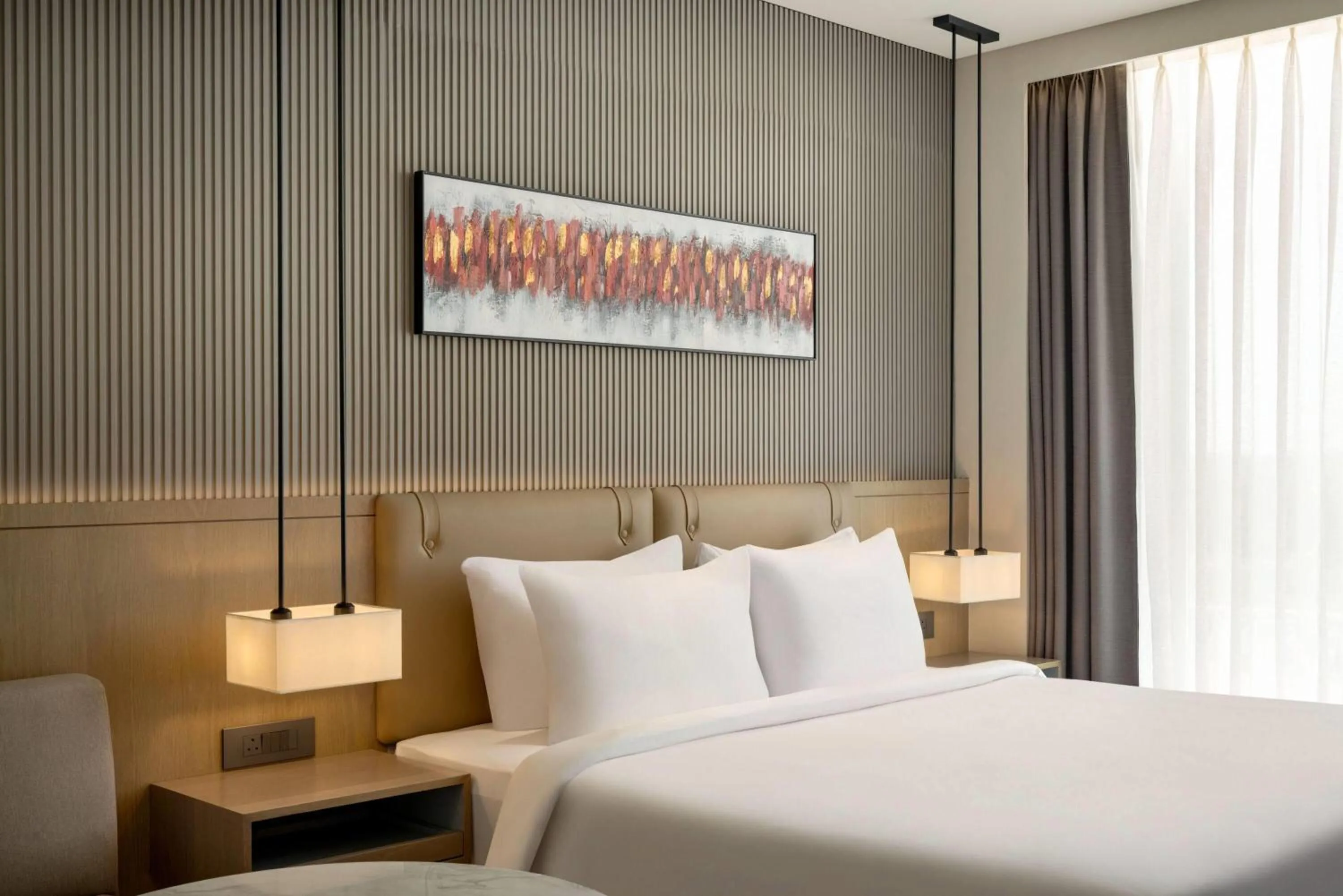 Photo of the whole room, Bed in Ramada by Wyndham Sonipat Murthal