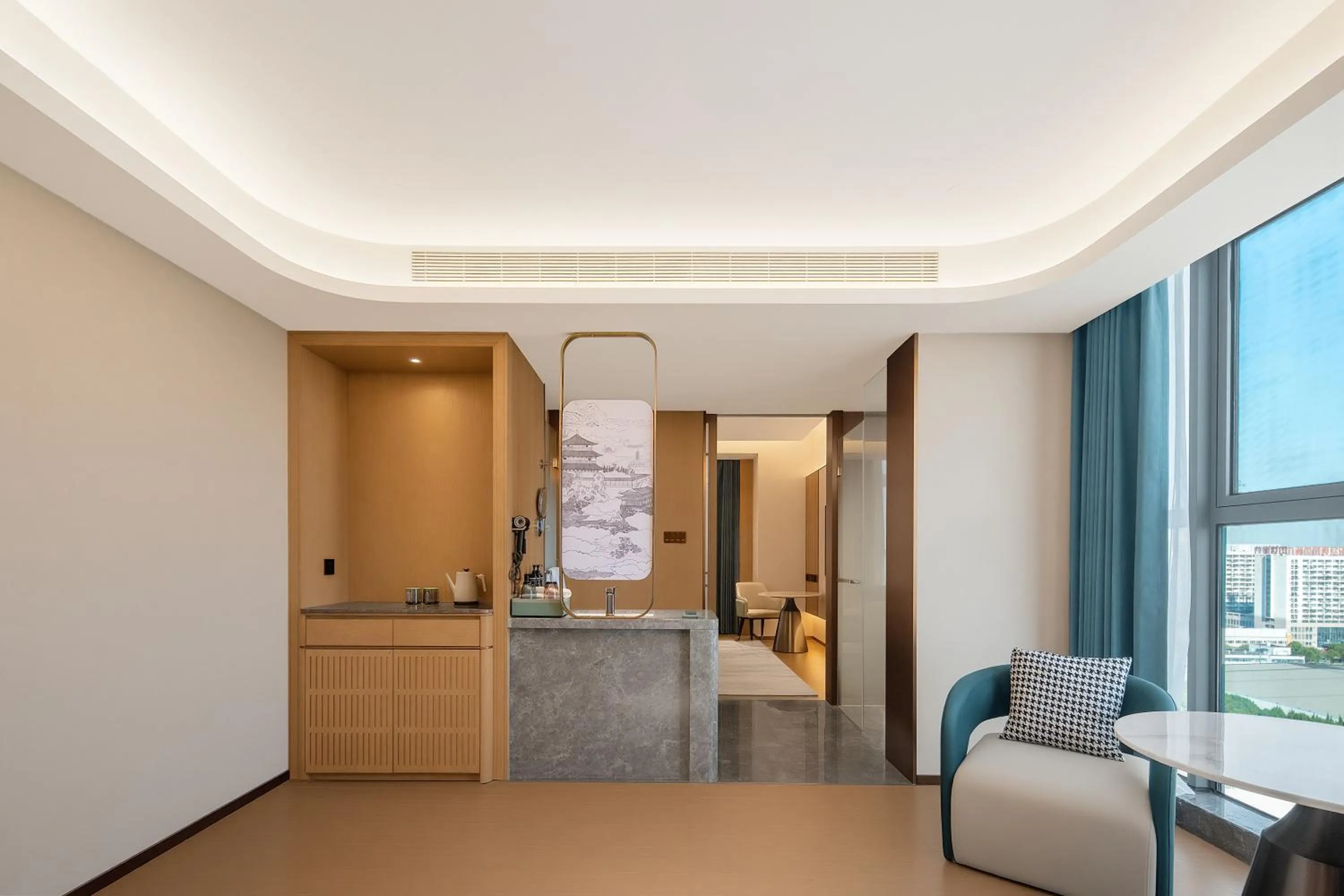 Living room in Wyndham Garden Shanghai Songjiang