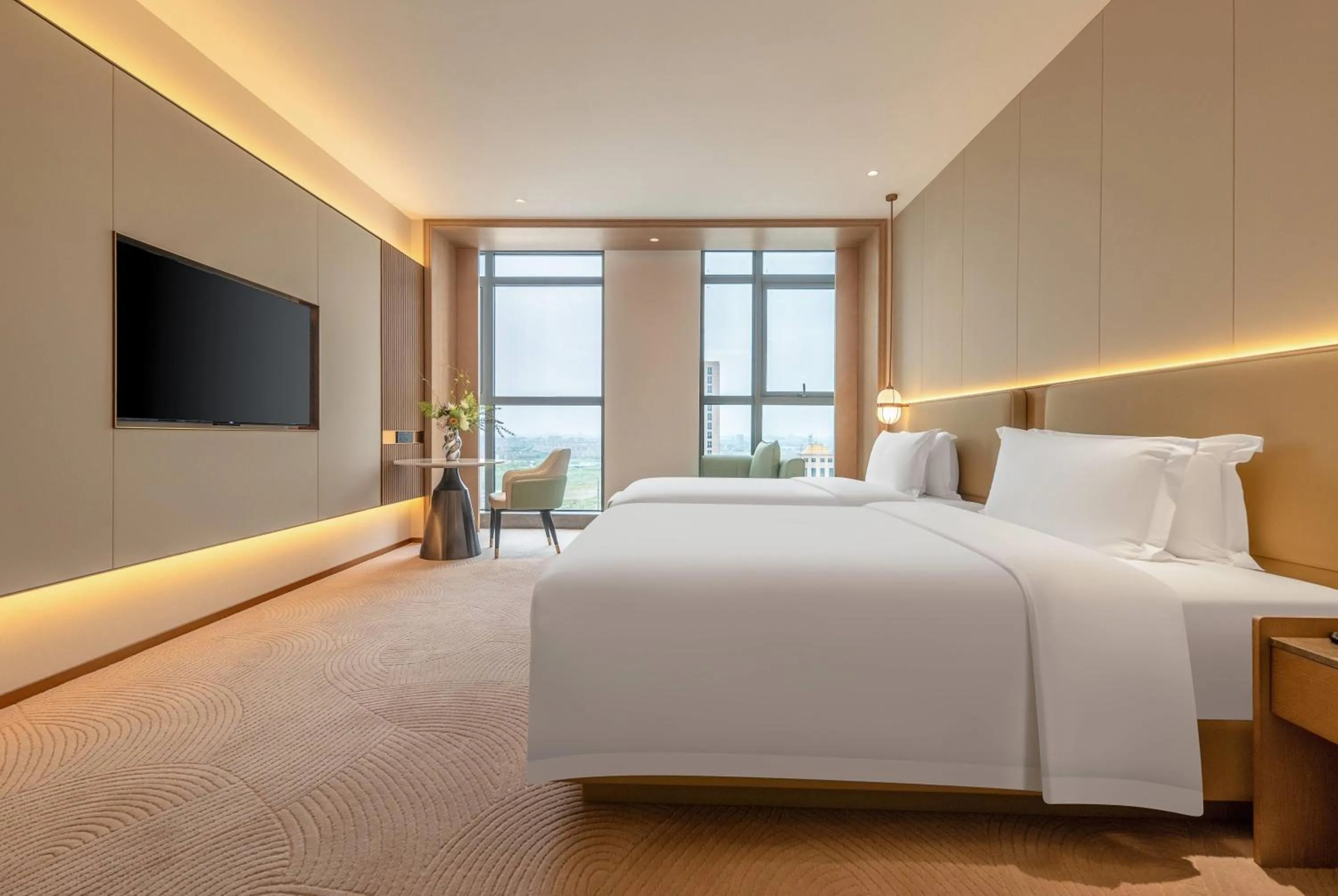 Deluxe Room with Two Single Beds - Non-Smoking in Wyndham Garden Shanghai Songjiang