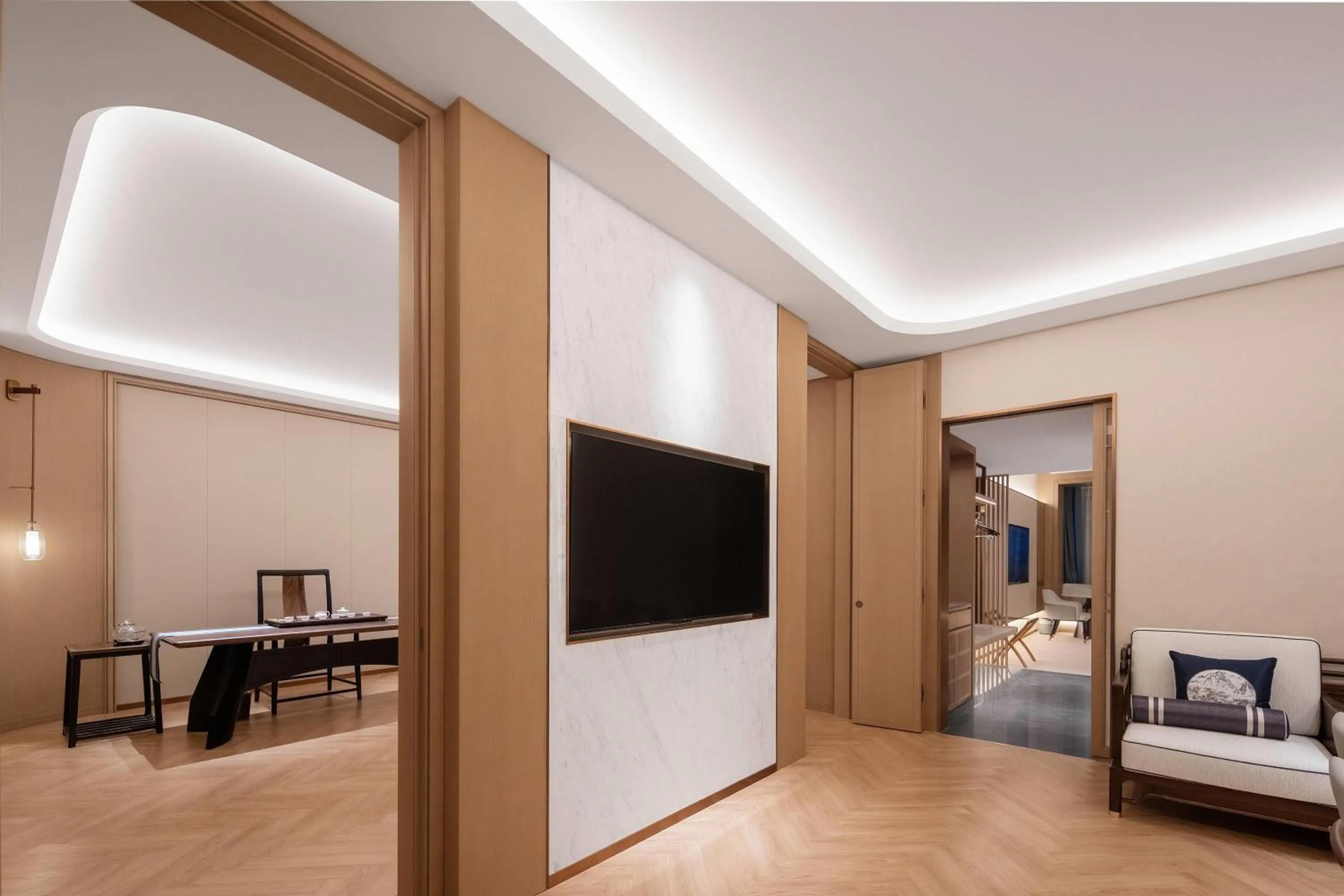 Photo of the whole room, Bed in Wyndham Garden Shanghai Songjiang