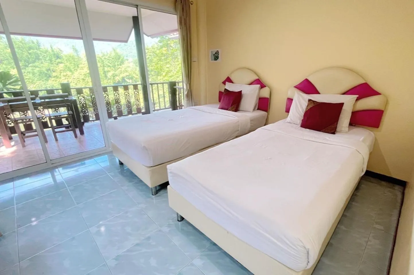 Balcony/Terrace, Bed in Star Hill River Kwai Resort