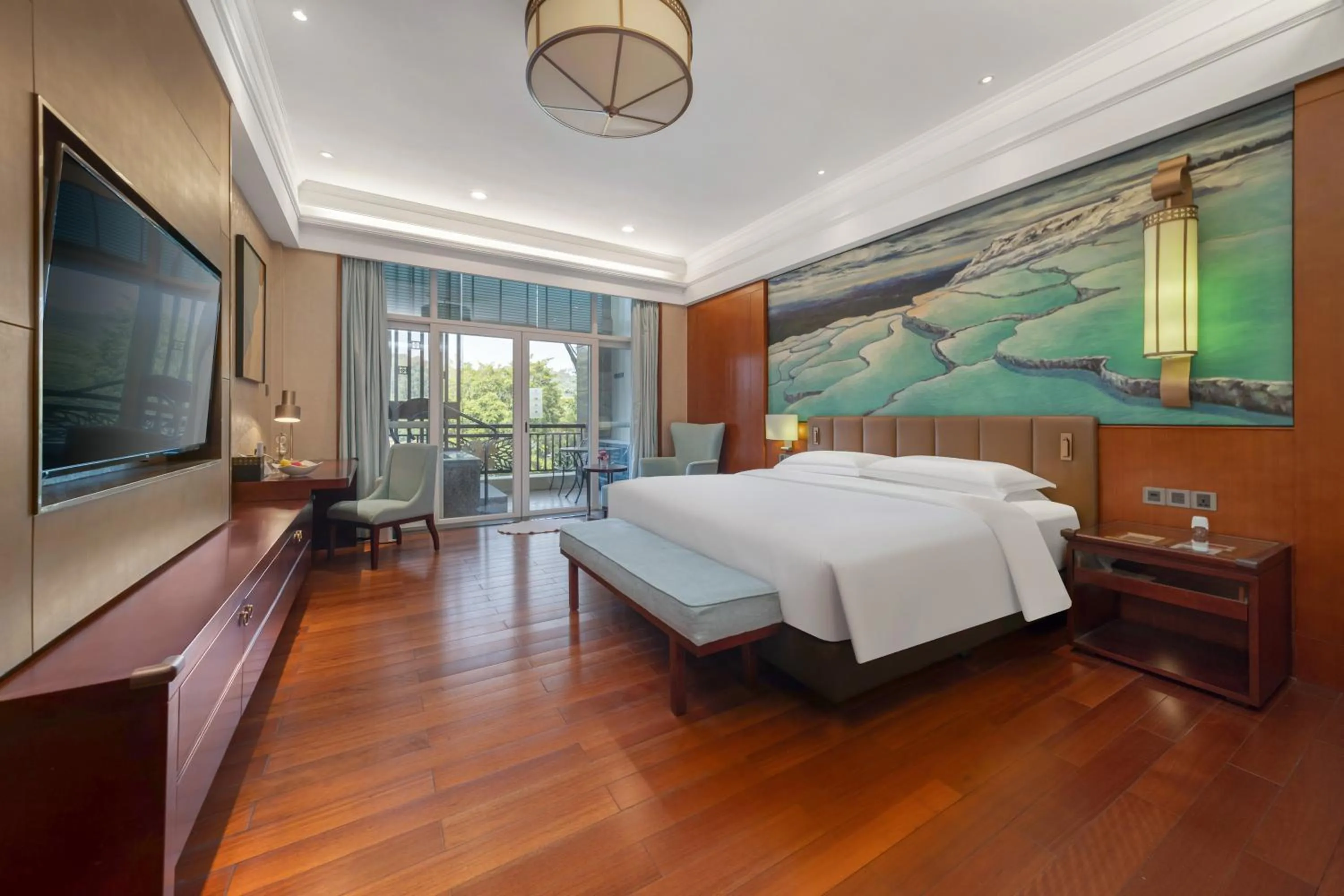 Photo of the whole room, Bed in Good View Hotel Tangxia - 15 mins drive from Dongguan South Railway Station