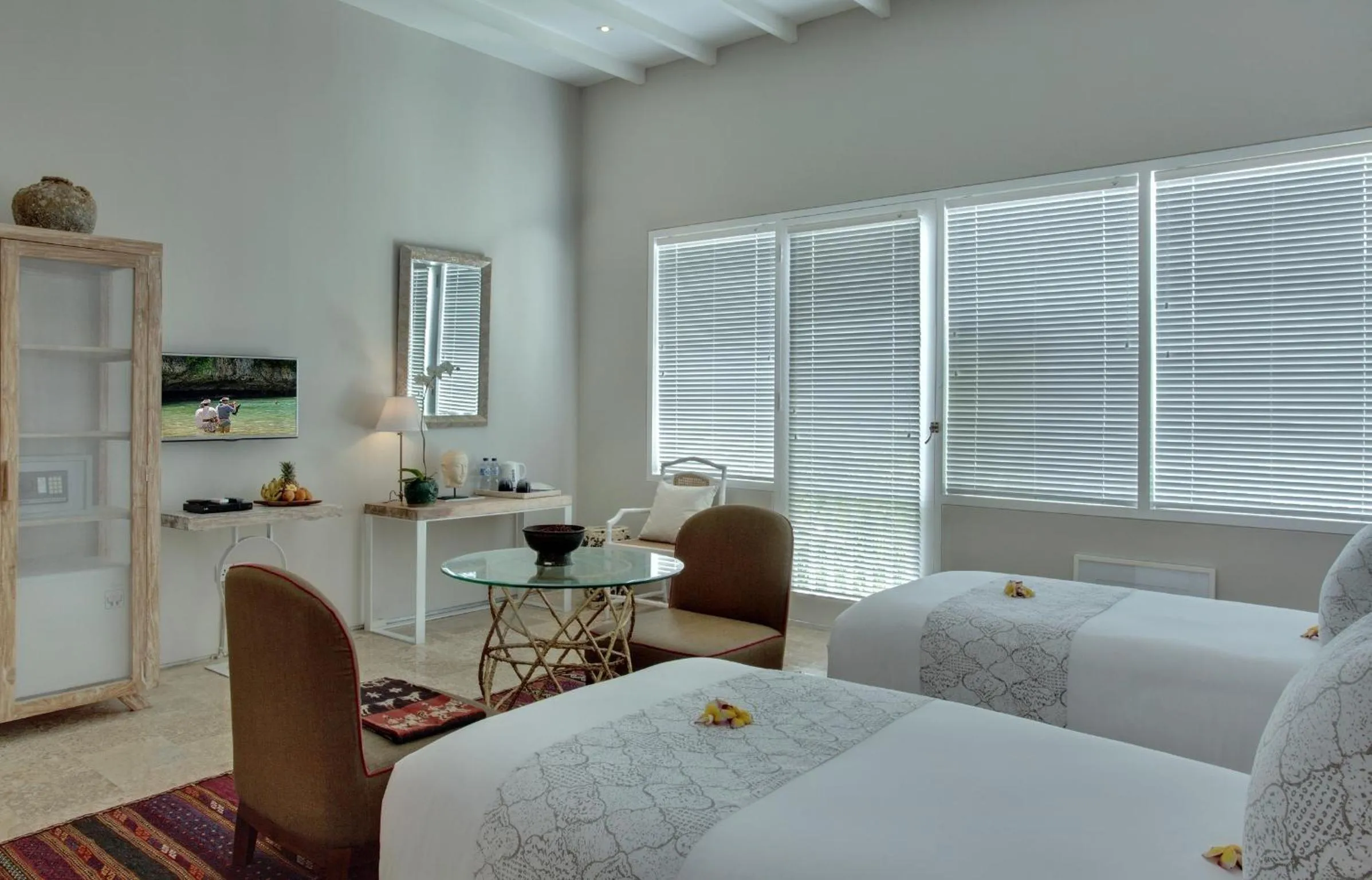 Seating area, Bed in Room & Vespa 4 - Central Seminyak Near Beach