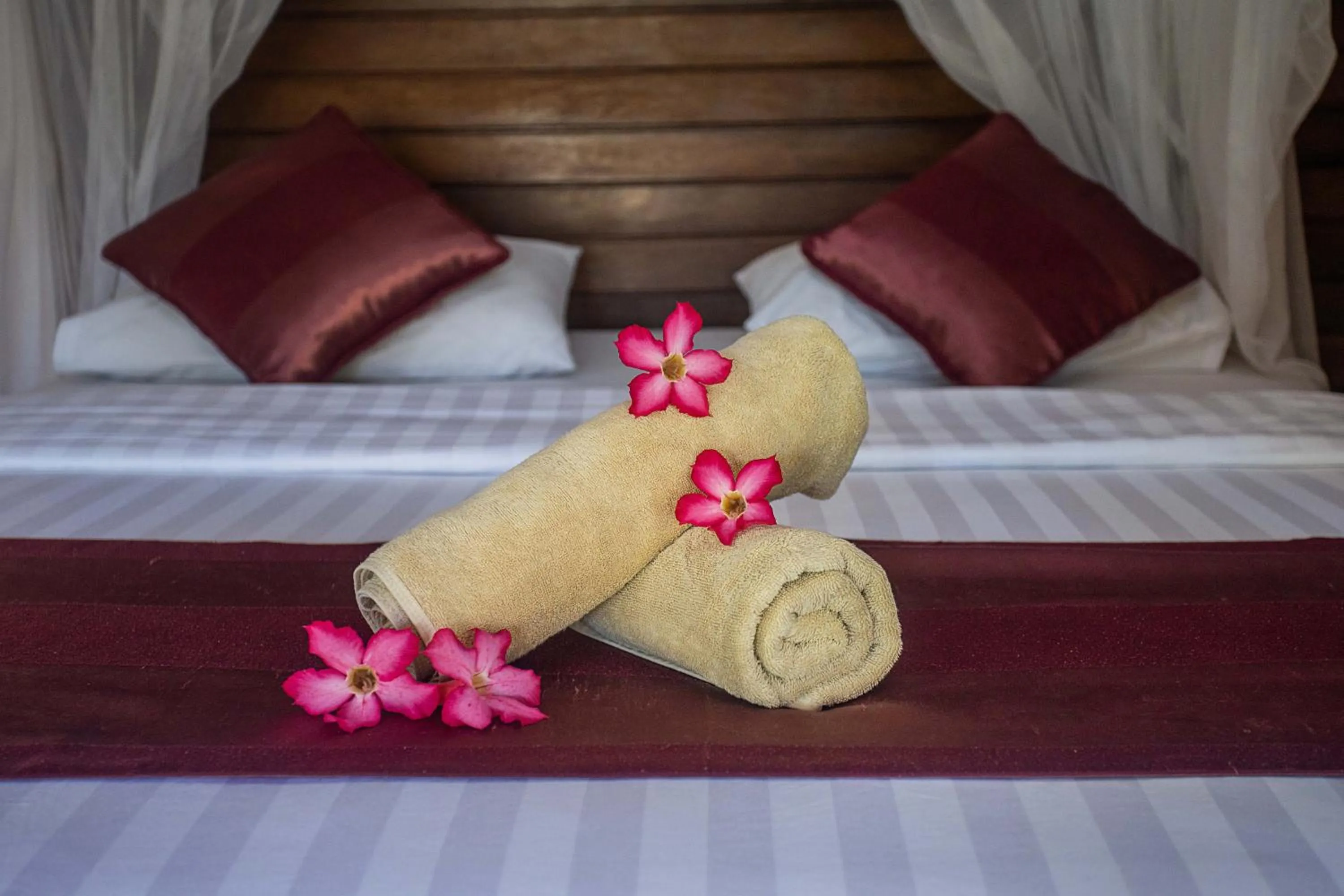 Bed in The Cozy Villas Lembongan