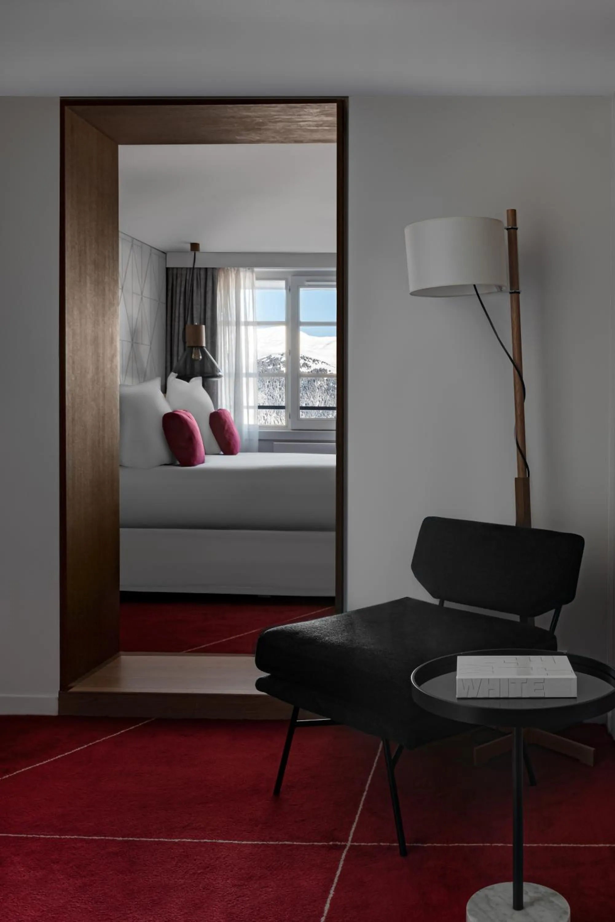 Bedroom, Bed in White 1921 Courchevel