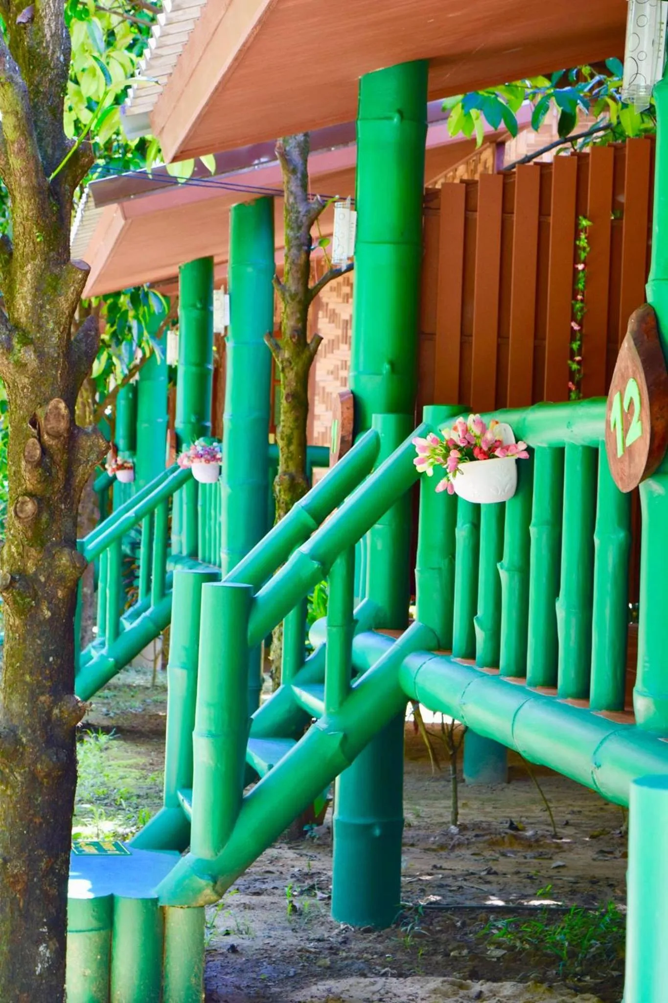 Patio in Khao Sok Royal Bamboo Lodges - SHA Certified