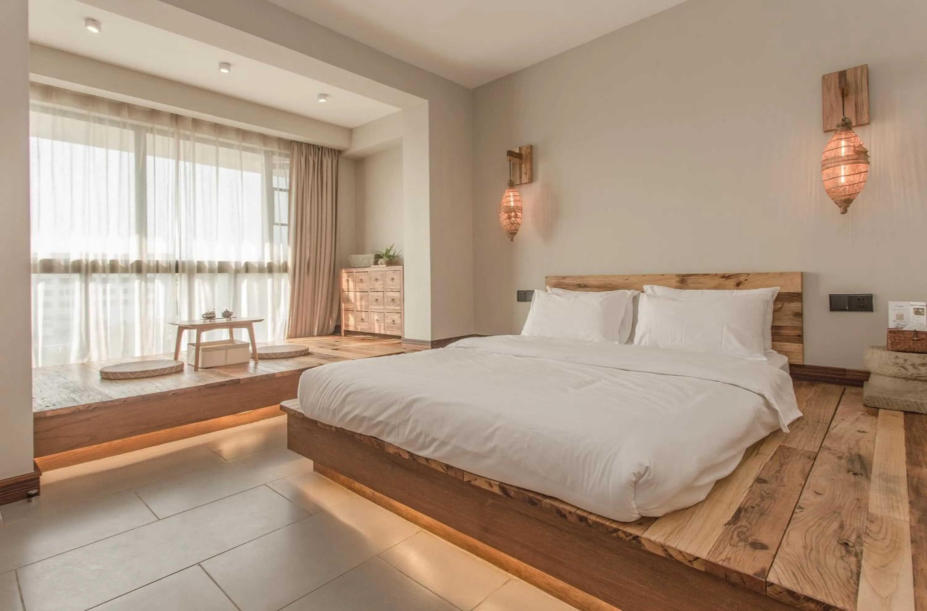 Photo of the whole room, Bed in Zen Tea House Seven Stars Park