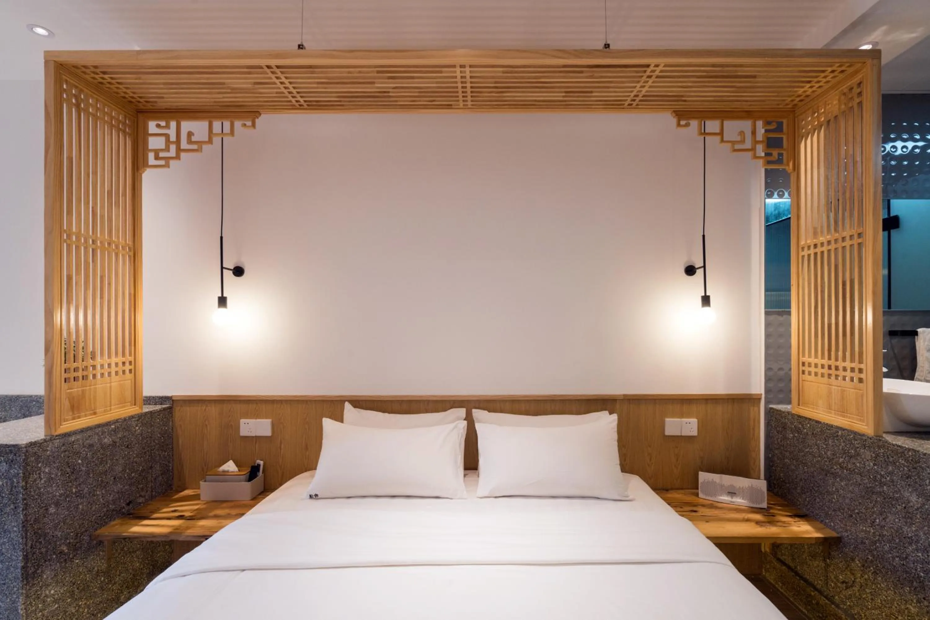 Bed in Zen Tea House Seven Stars Park