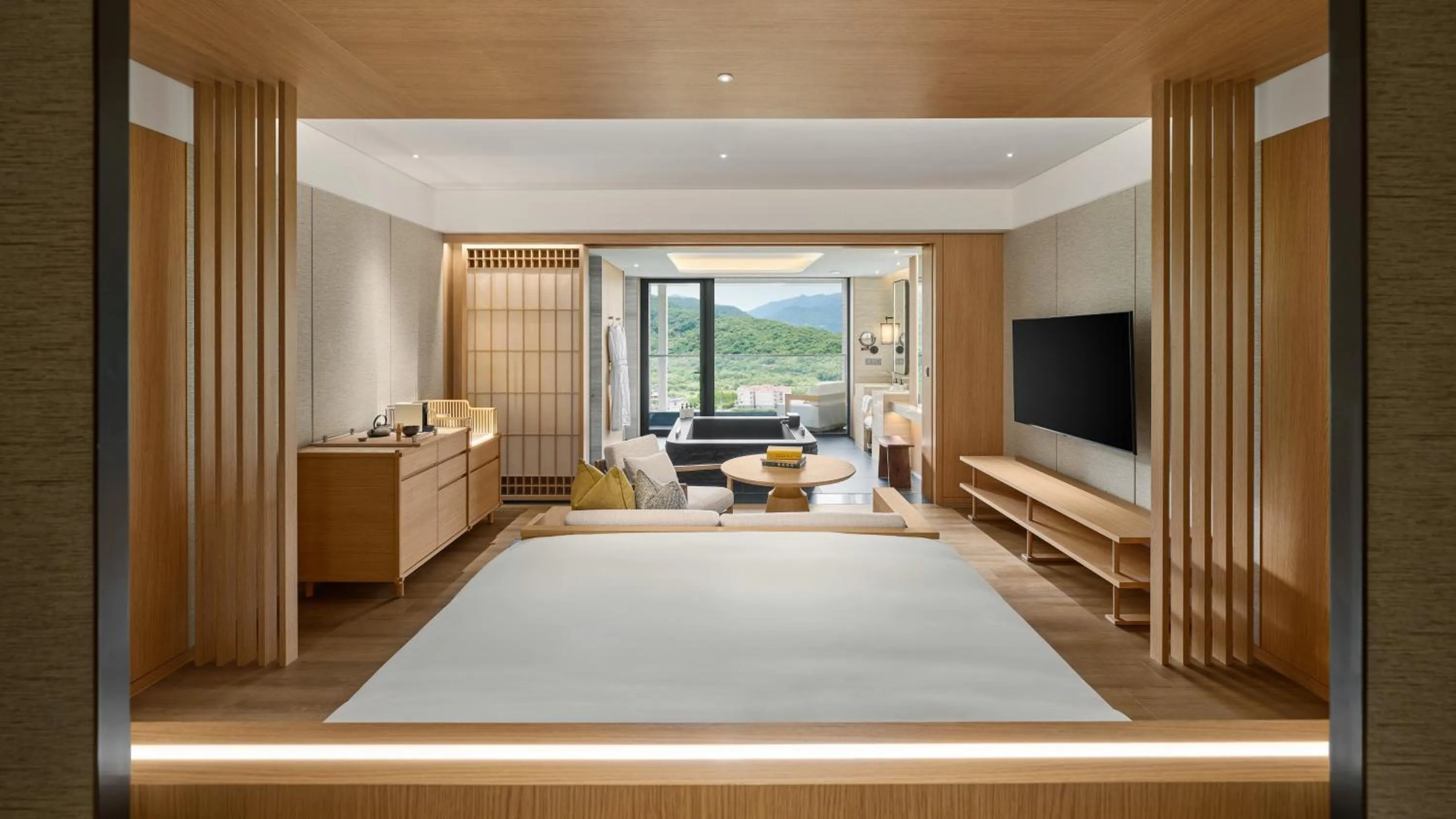 Photo of the whole room, Bed in InterContinental Hotels New Taipei Hot Spring by IHG