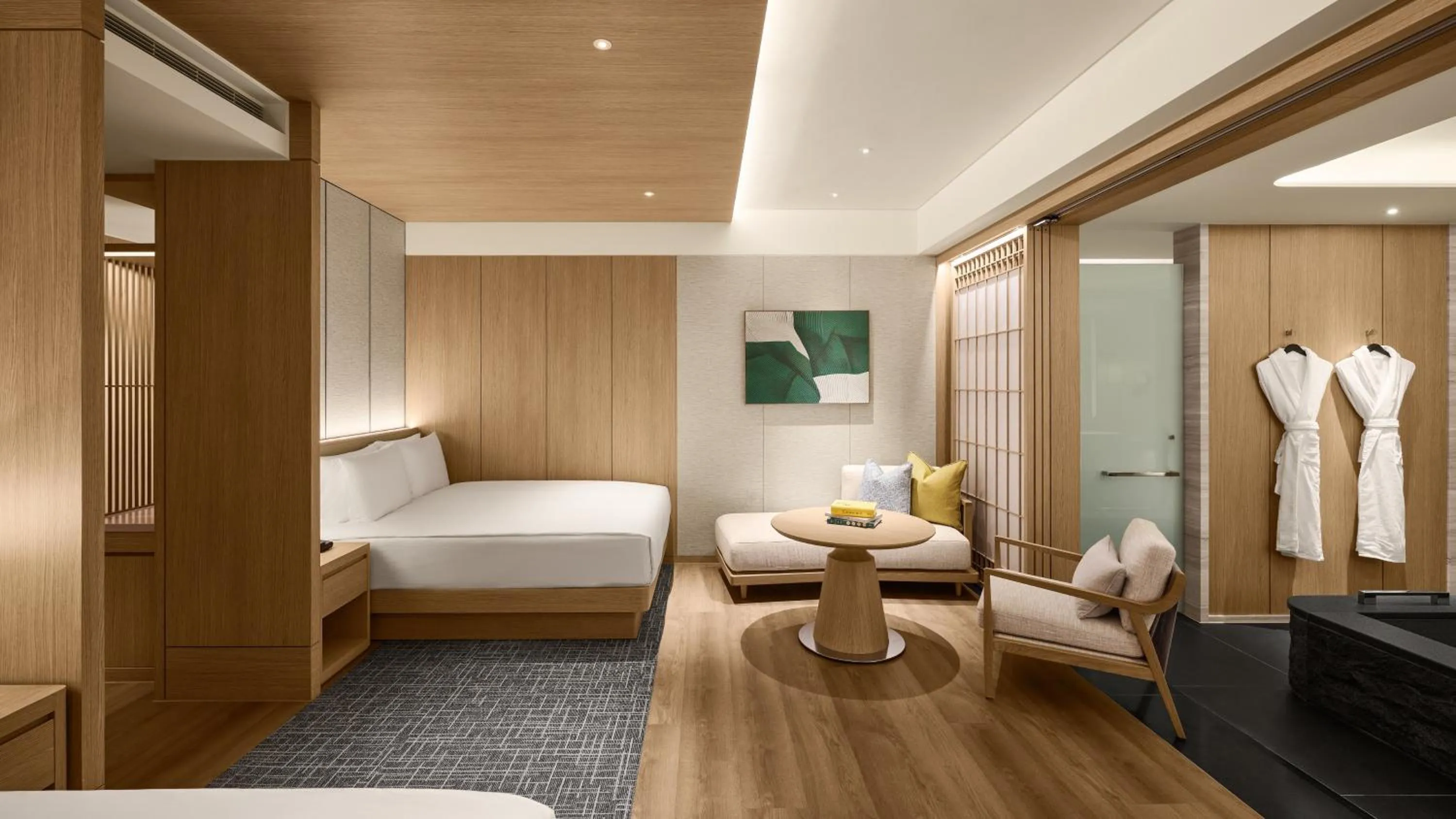 Photo of the whole room, Bed in InterContinental Hotels New Taipei Hot Spring by IHG