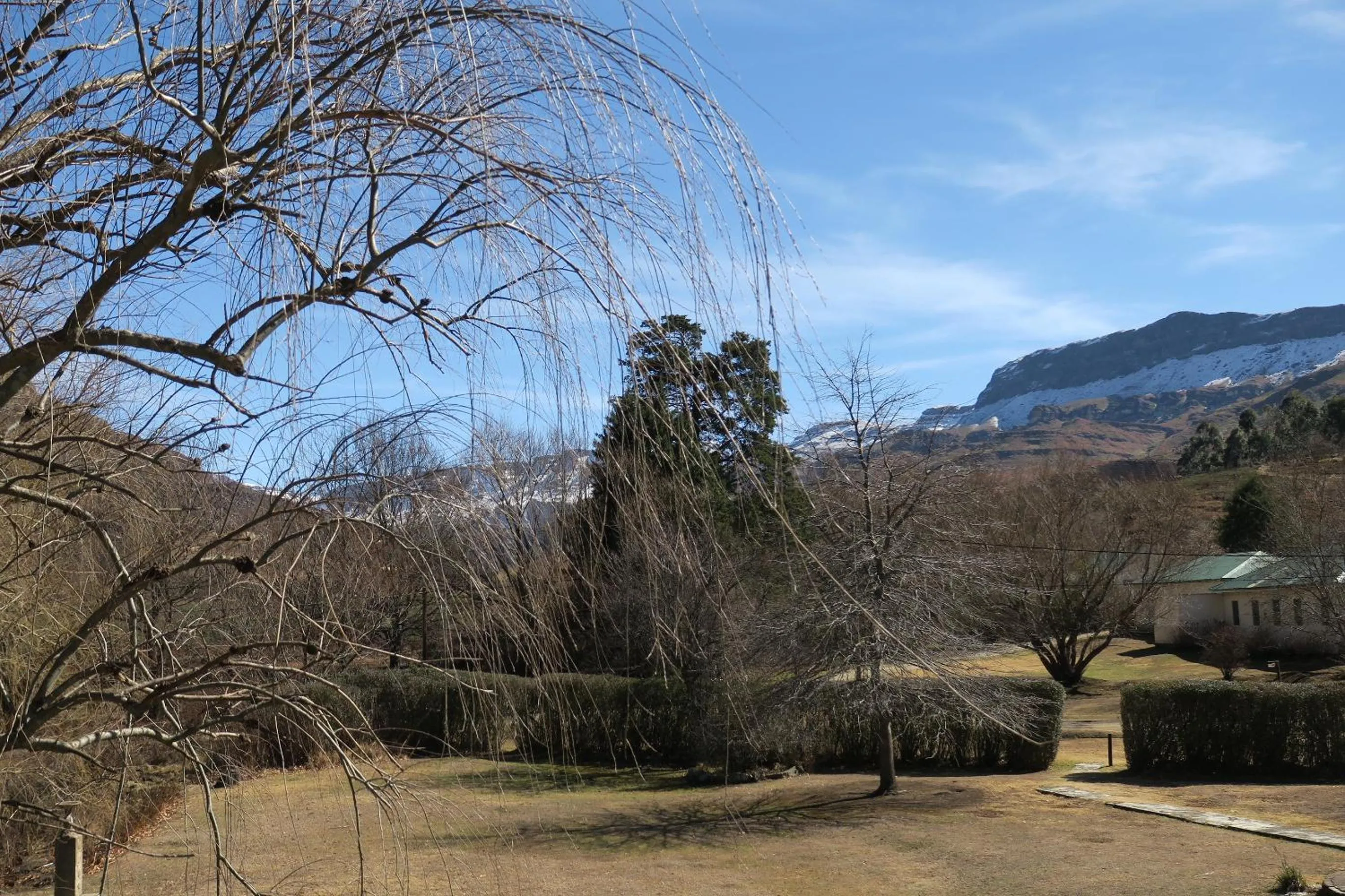 Garden view in Mkomazana Mountain Cottages