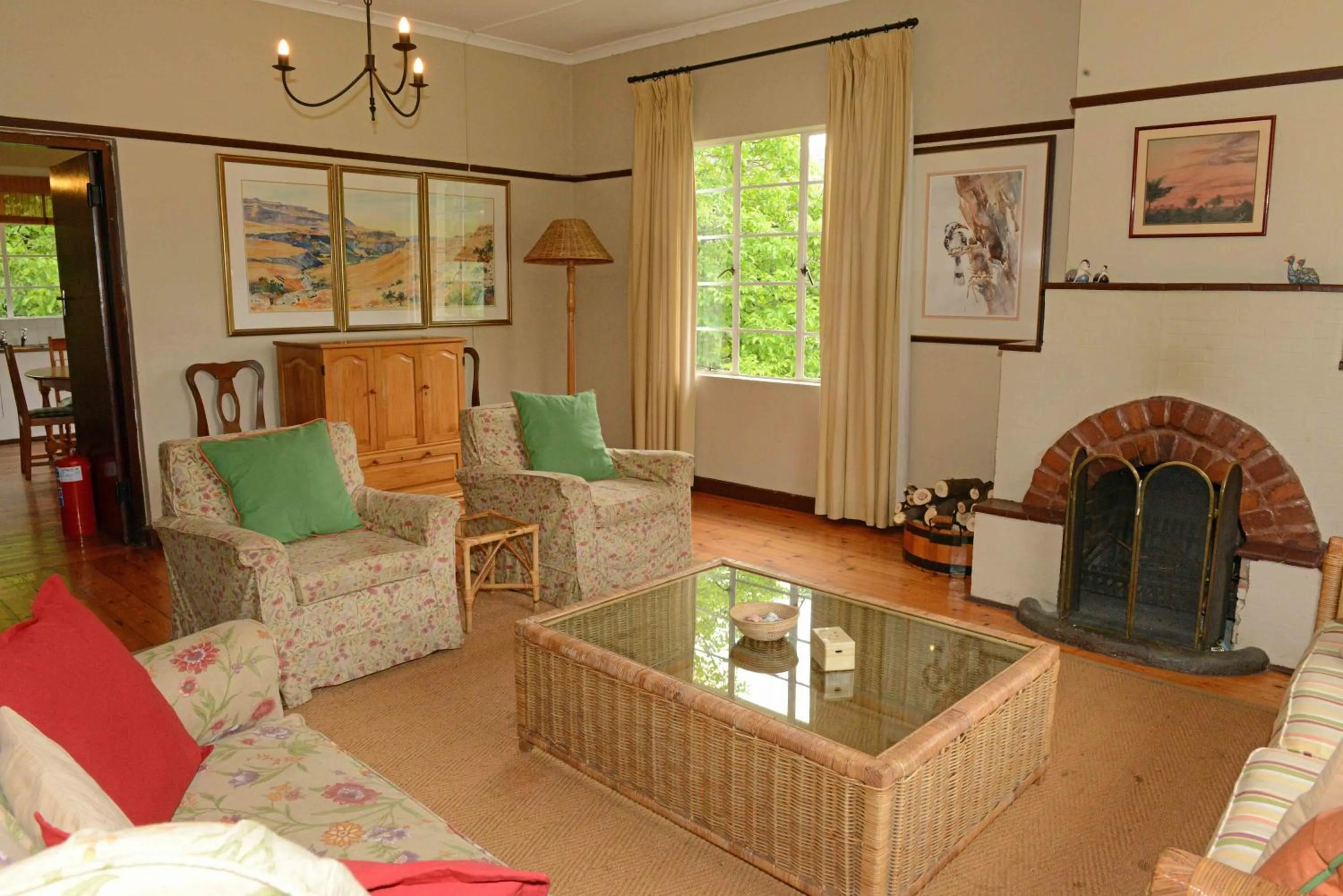 Seating area in Mkomazana Mountain Cottages