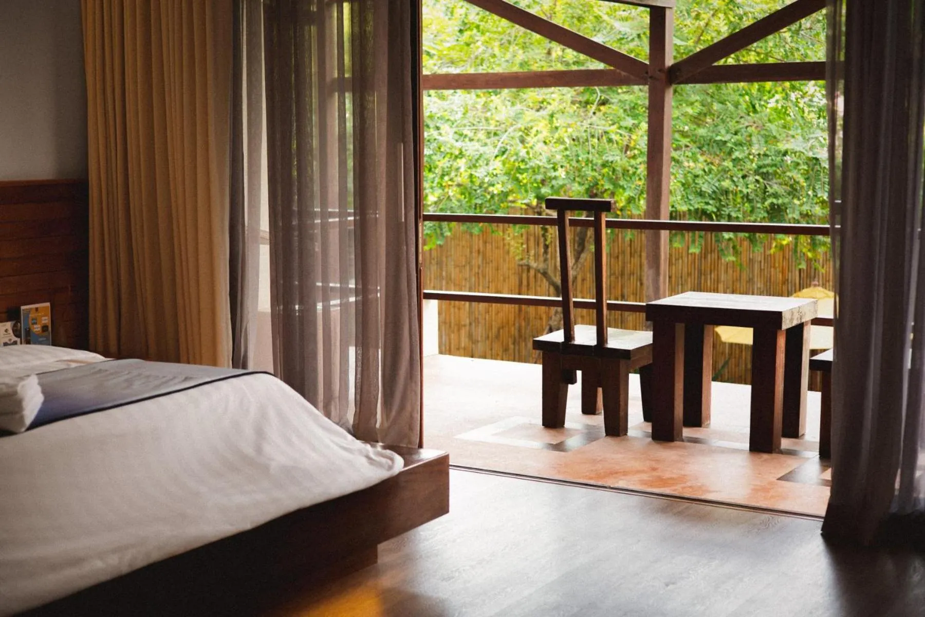 Bed in Sichon Cabana Beach Resort