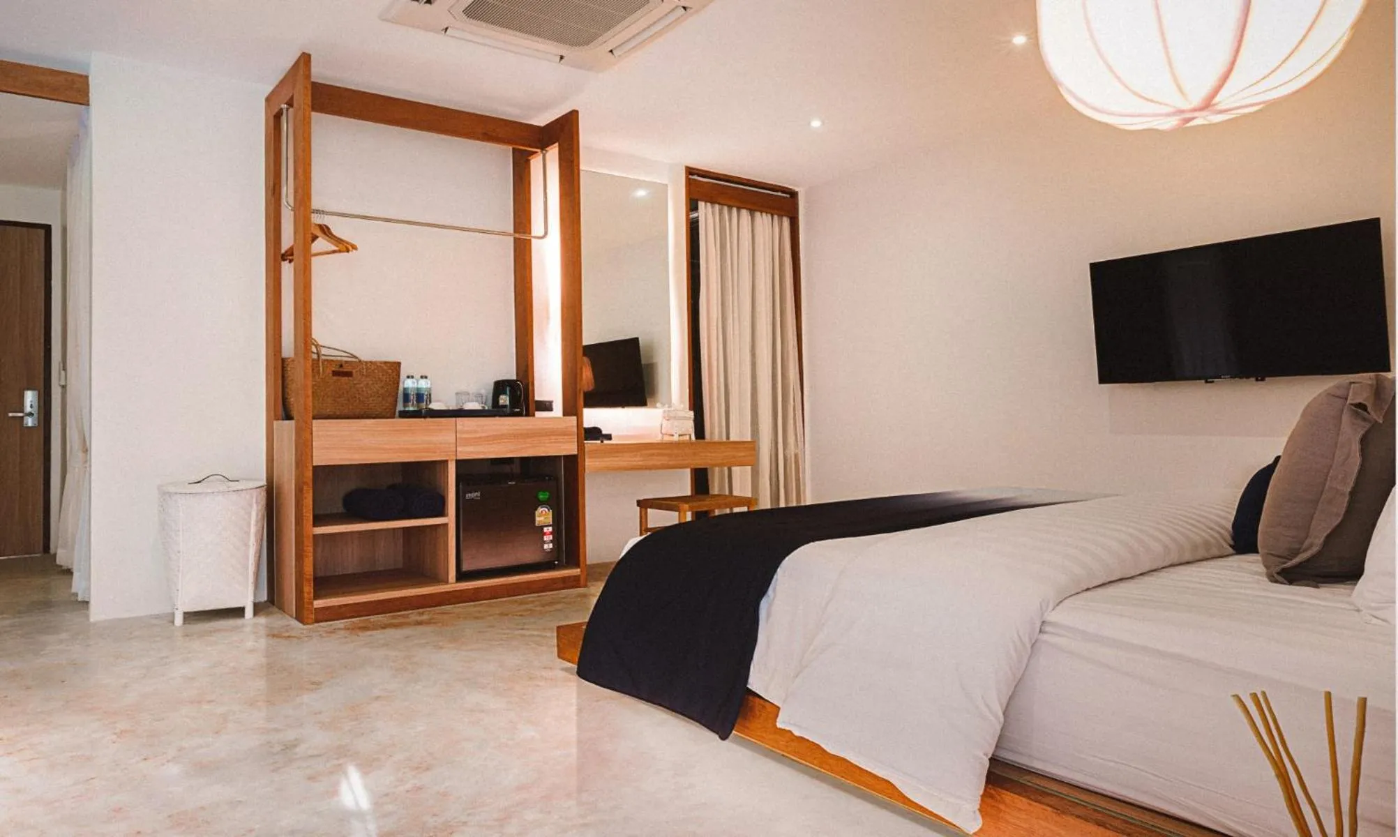 Bed in Sichon Cabana Beach Resort