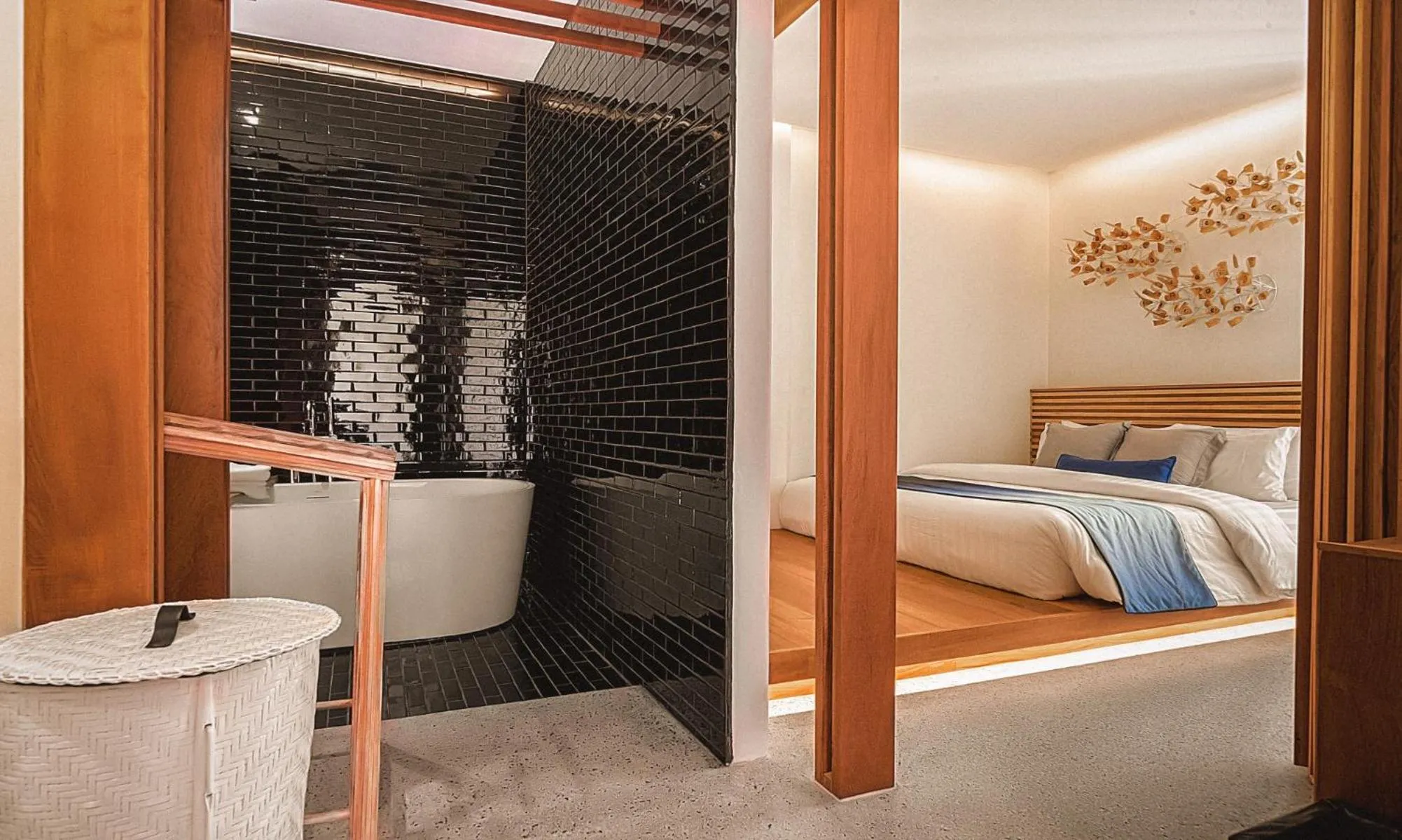 Bed in Sichon Cabana Beach Resort